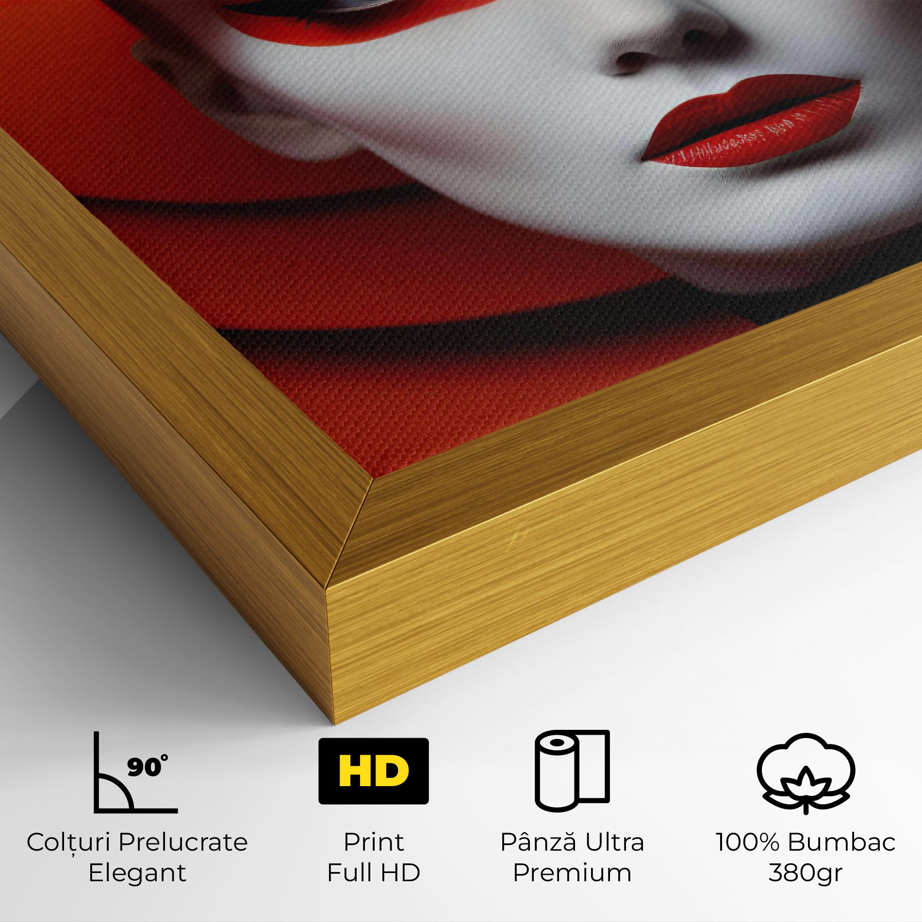 Tablou Canvas Red Black Woman Art mockup 4