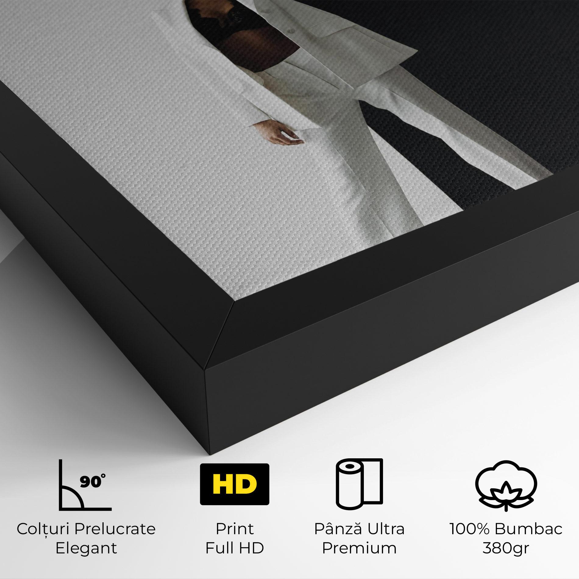 Tablou Canvas African Girl White Outfit mockup 4