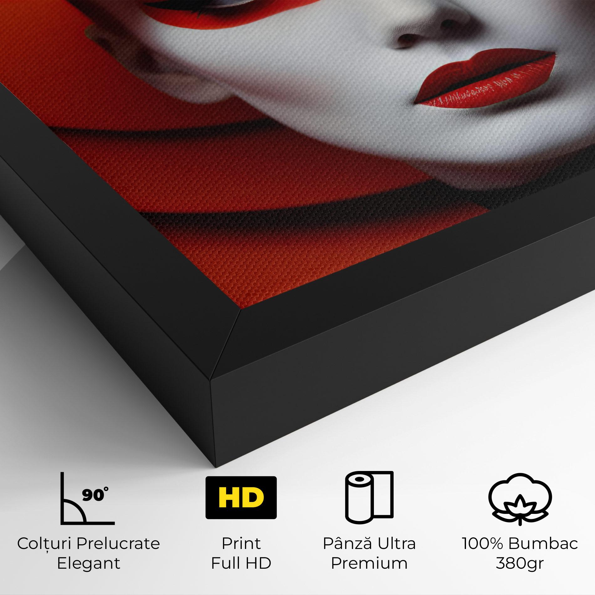 Tablou Canvas Red Black Woman Art mockup 4