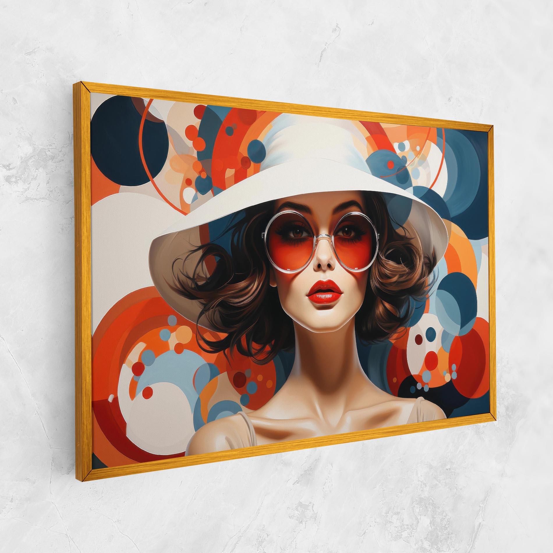 Tablou Canvas Big Glasses Woman mockup 1