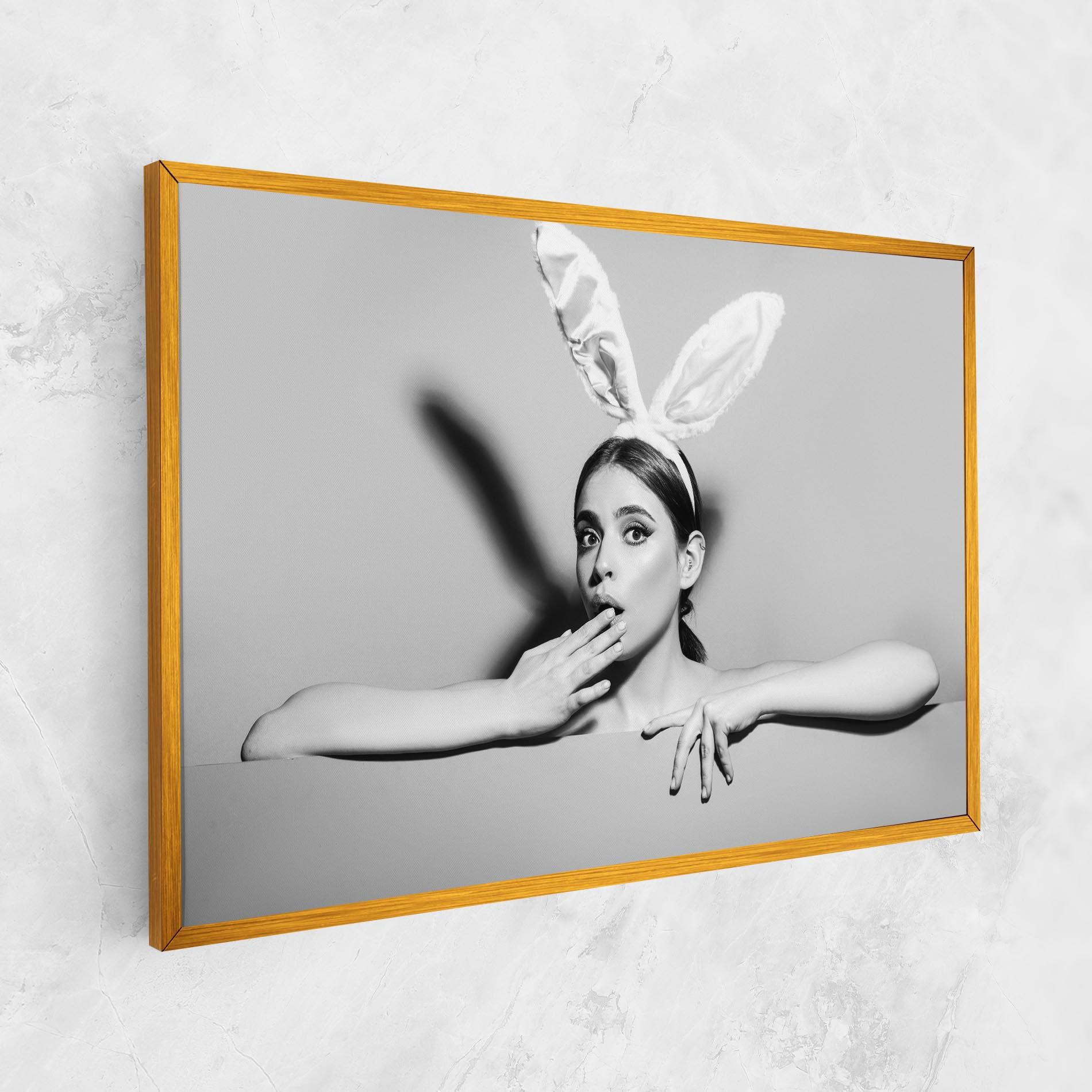 Tablou Canvas Bunny Ears Peeking mockup 1