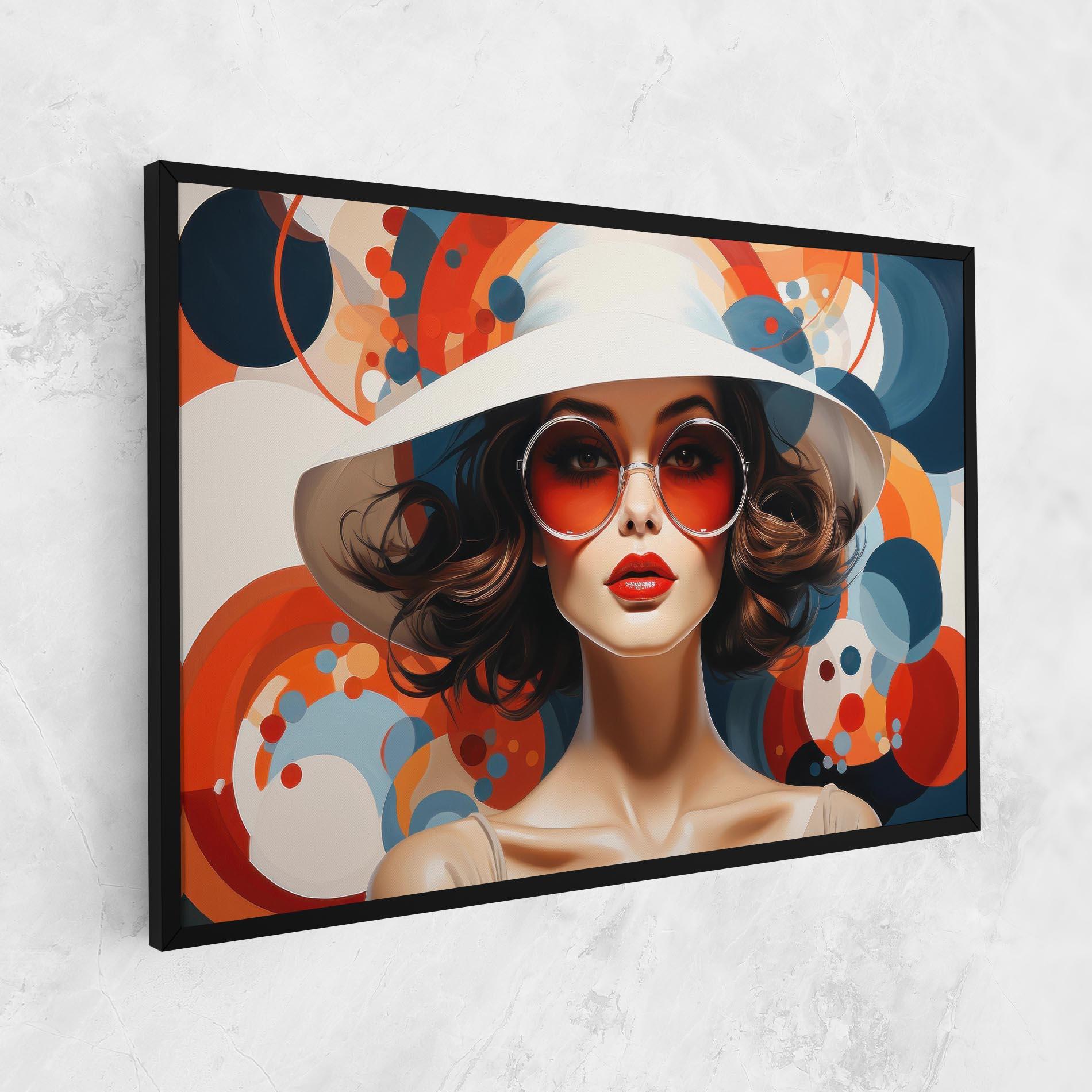 Tablou Canvas Big Glasses Woman mockup 1