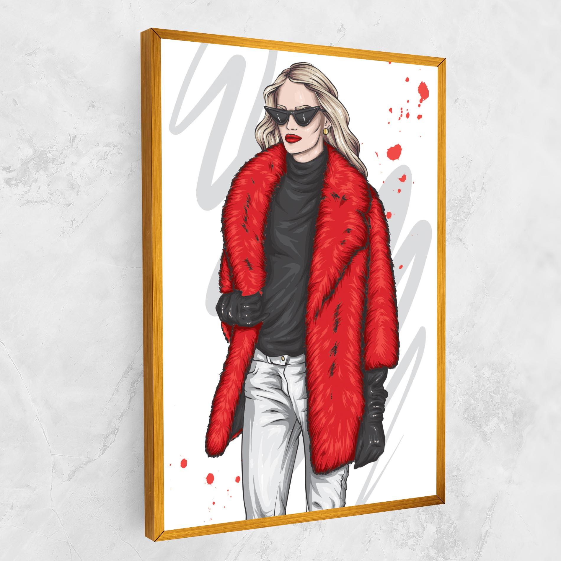 Tablou Canvas Black Blouse Woman mockup 1