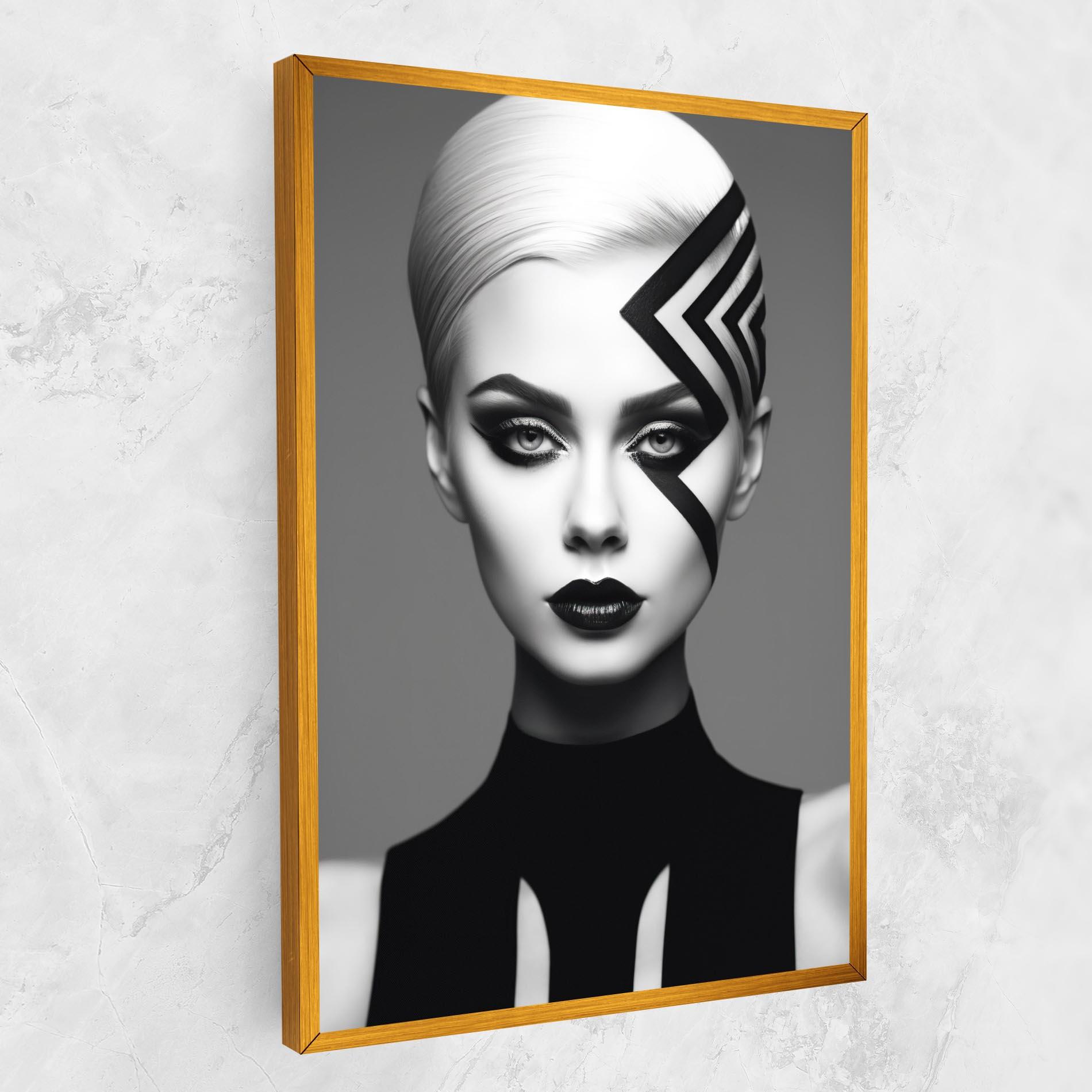 Tablou Canvas Black Lines On Face mockup 1