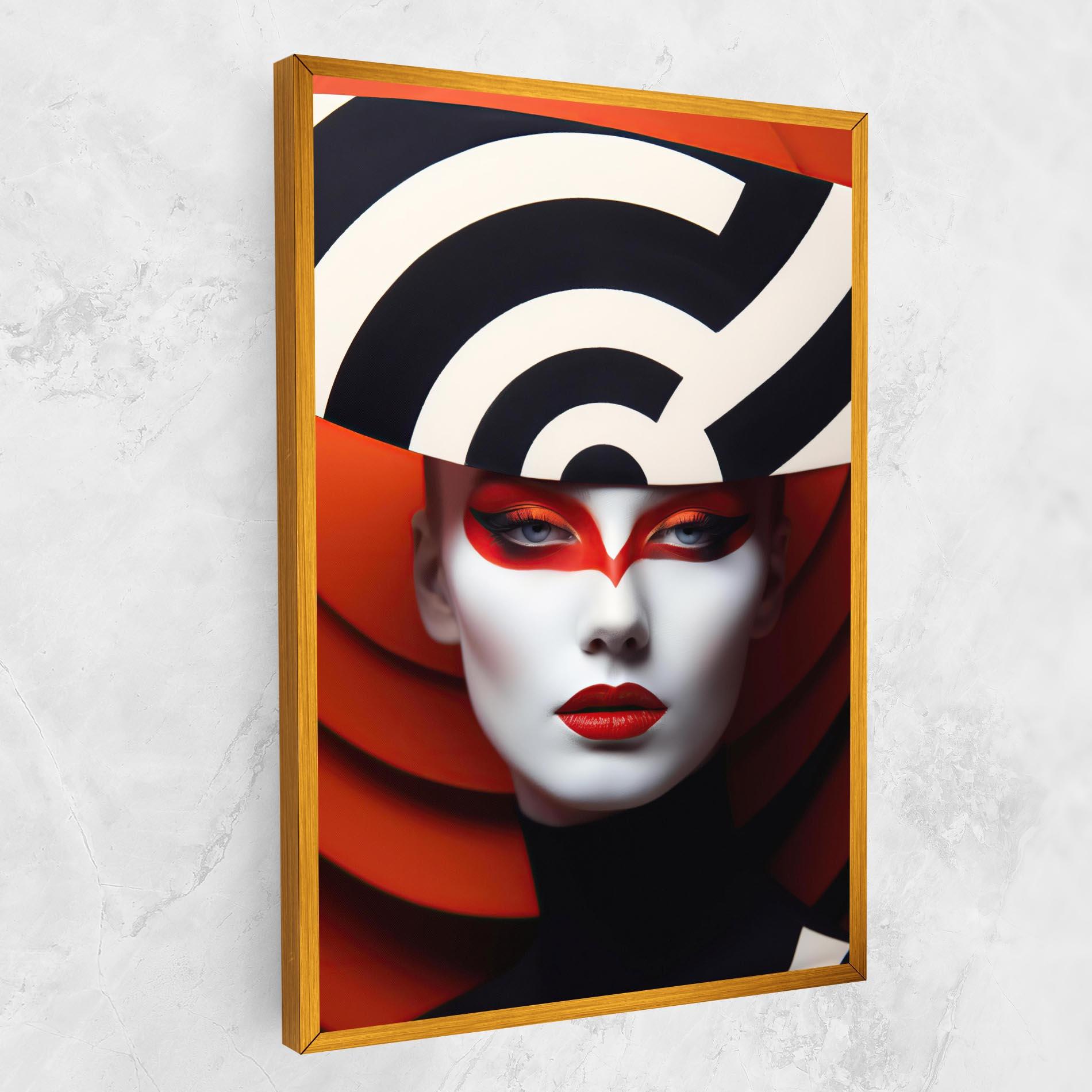 Tablou Canvas Red Black Woman Art mockup 1