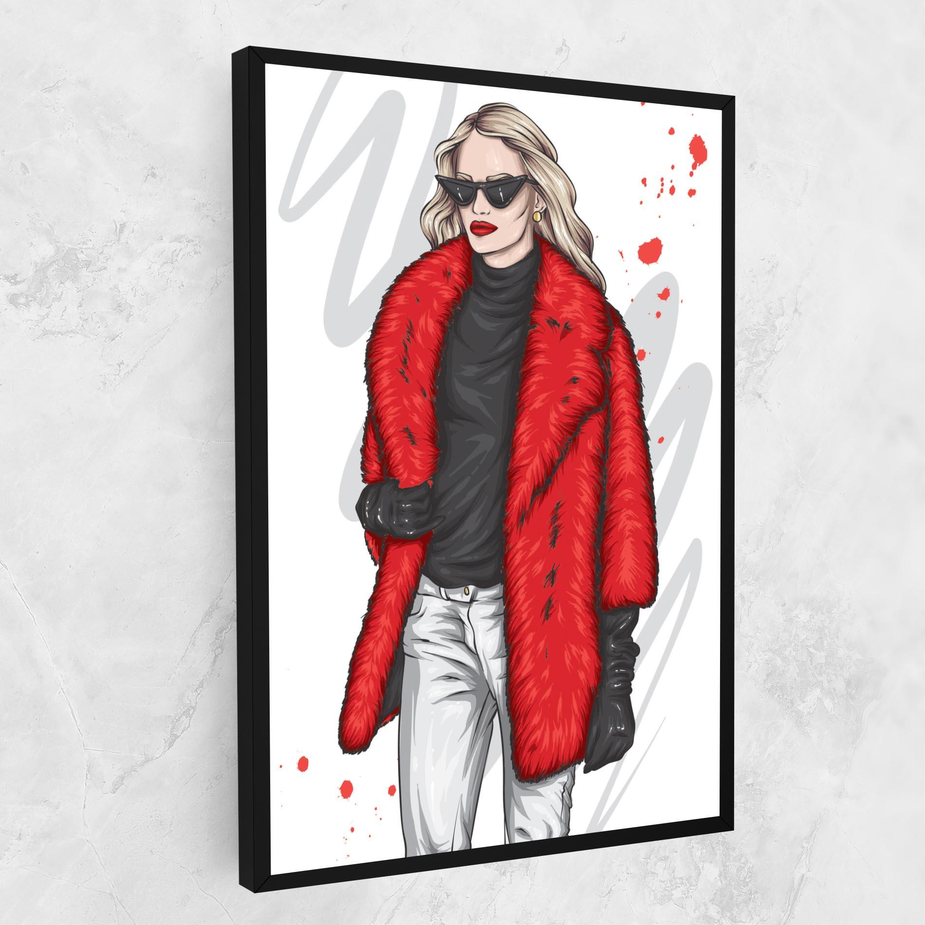 Tablou Canvas Black Blouse Woman mockup 1