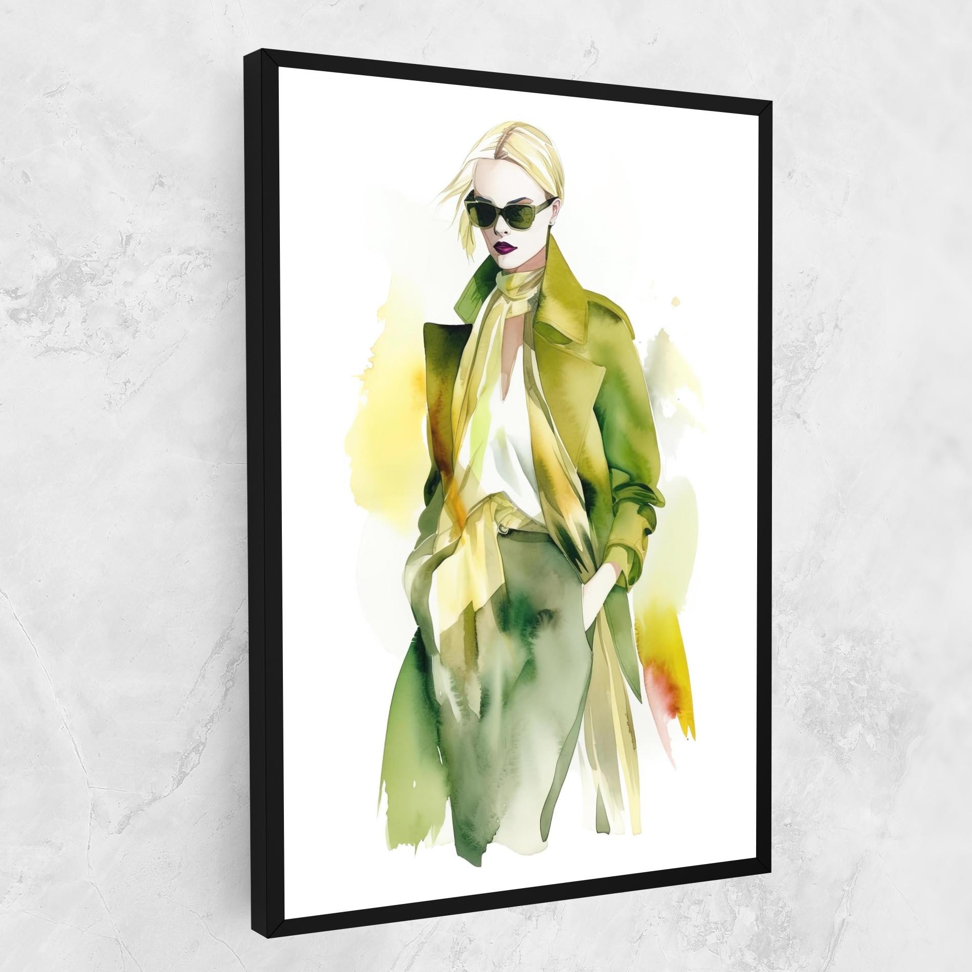 Tablou Canvas Woman Green Fashion mockup 1