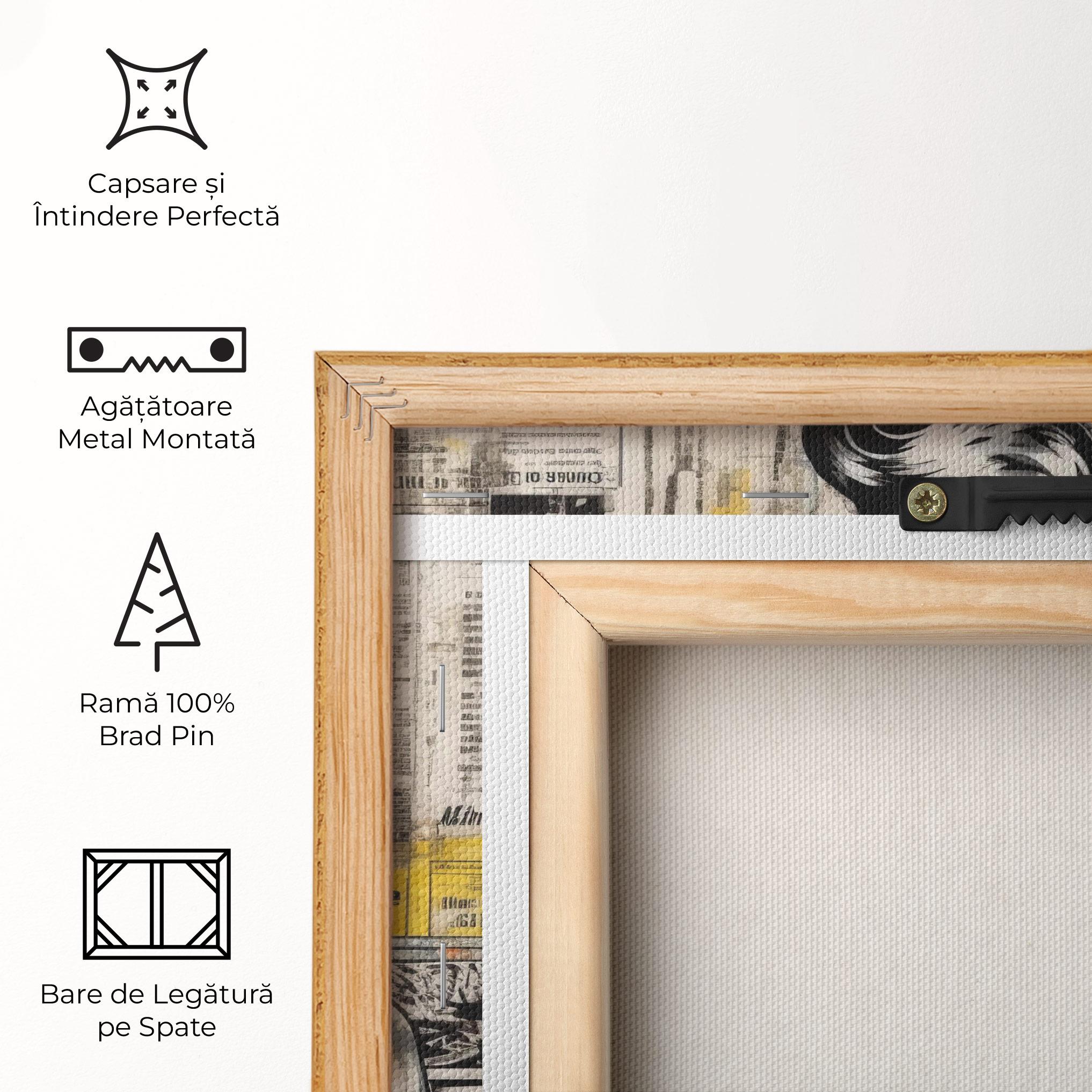 Tablou Canvas Newspaper Painting Girl mockup 5