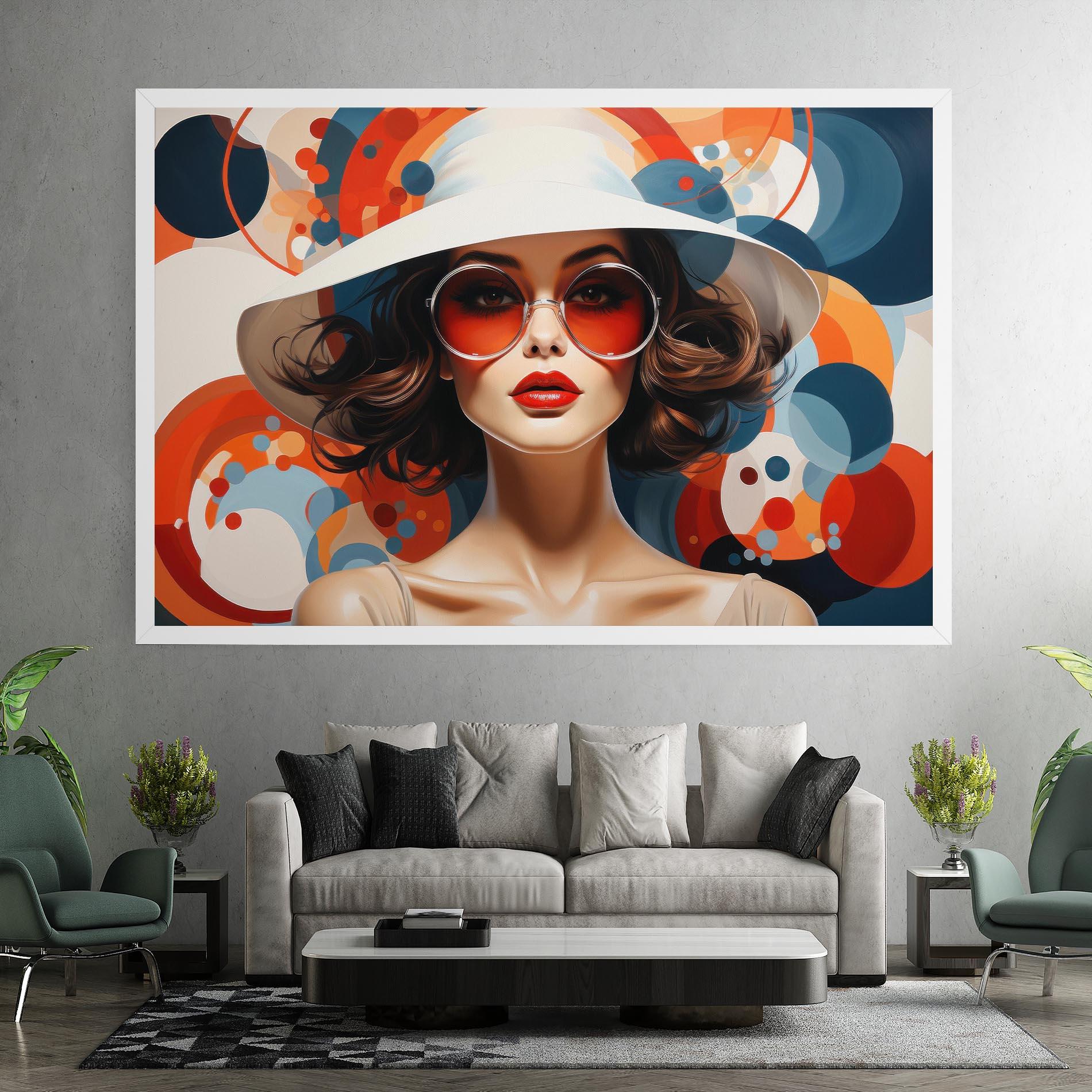 Tablou Canvas Big Glasses Woman mockup 7