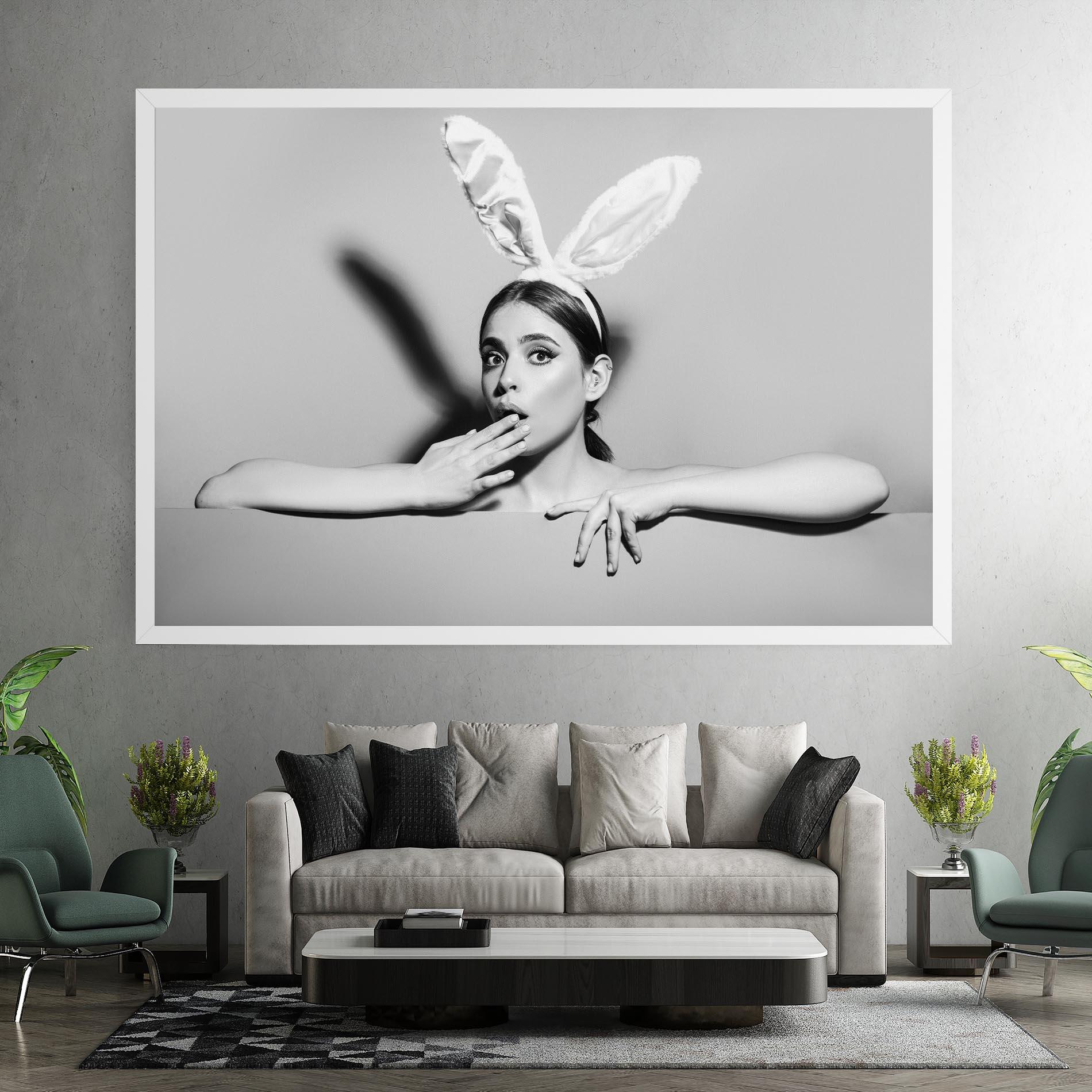 Tablou Canvas Bunny Ears Peeking mockup 7