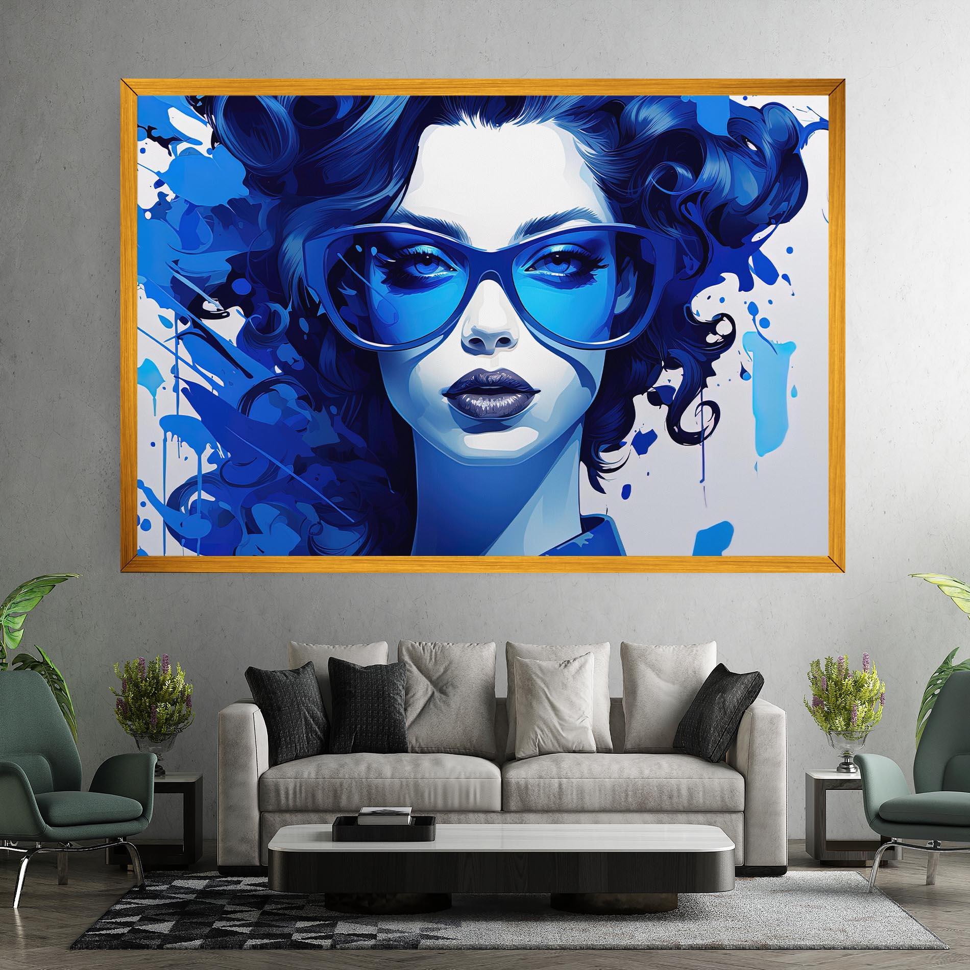 Tablou Canvas Big Blue Glasses mockup 7