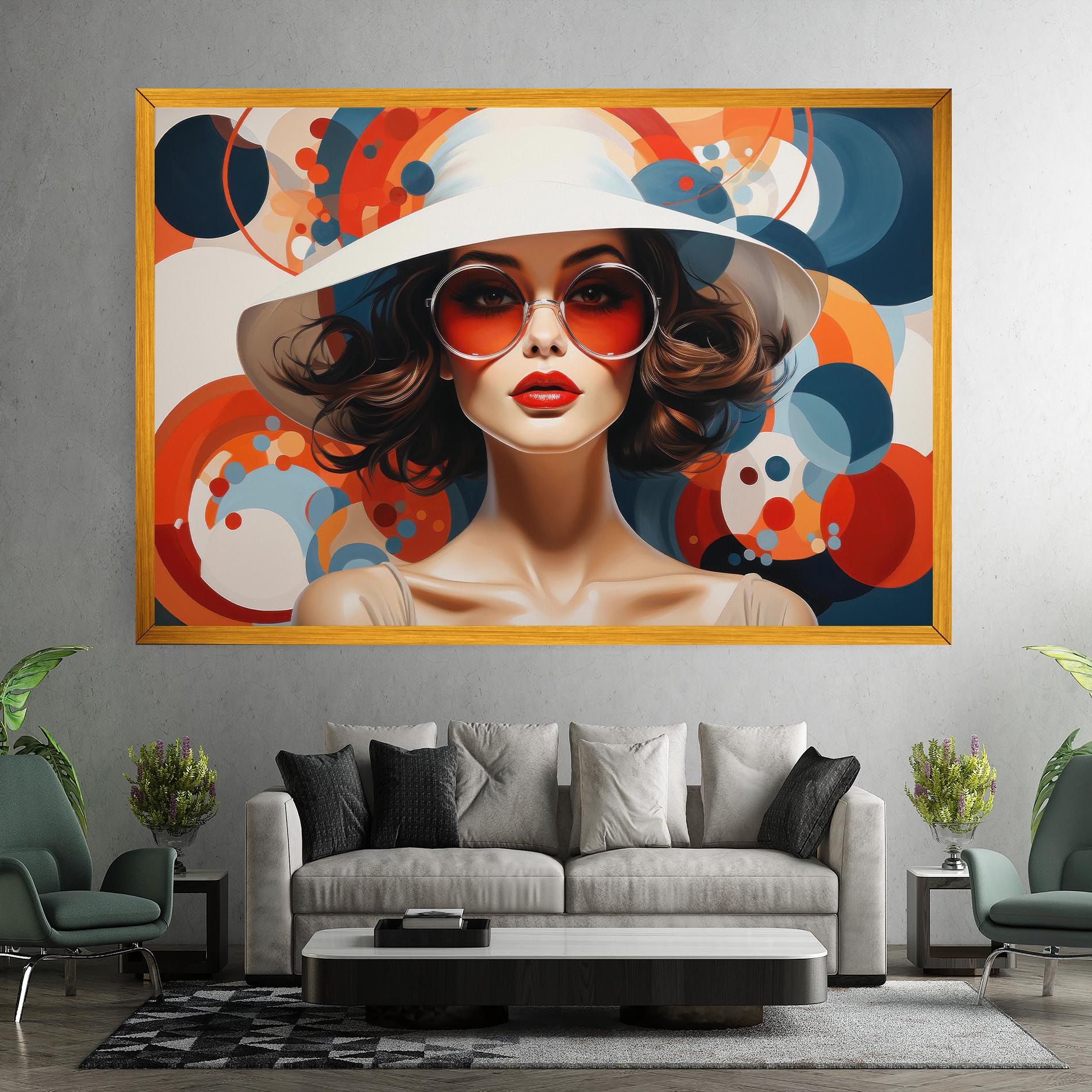 Big Glasses Woman mockup 7