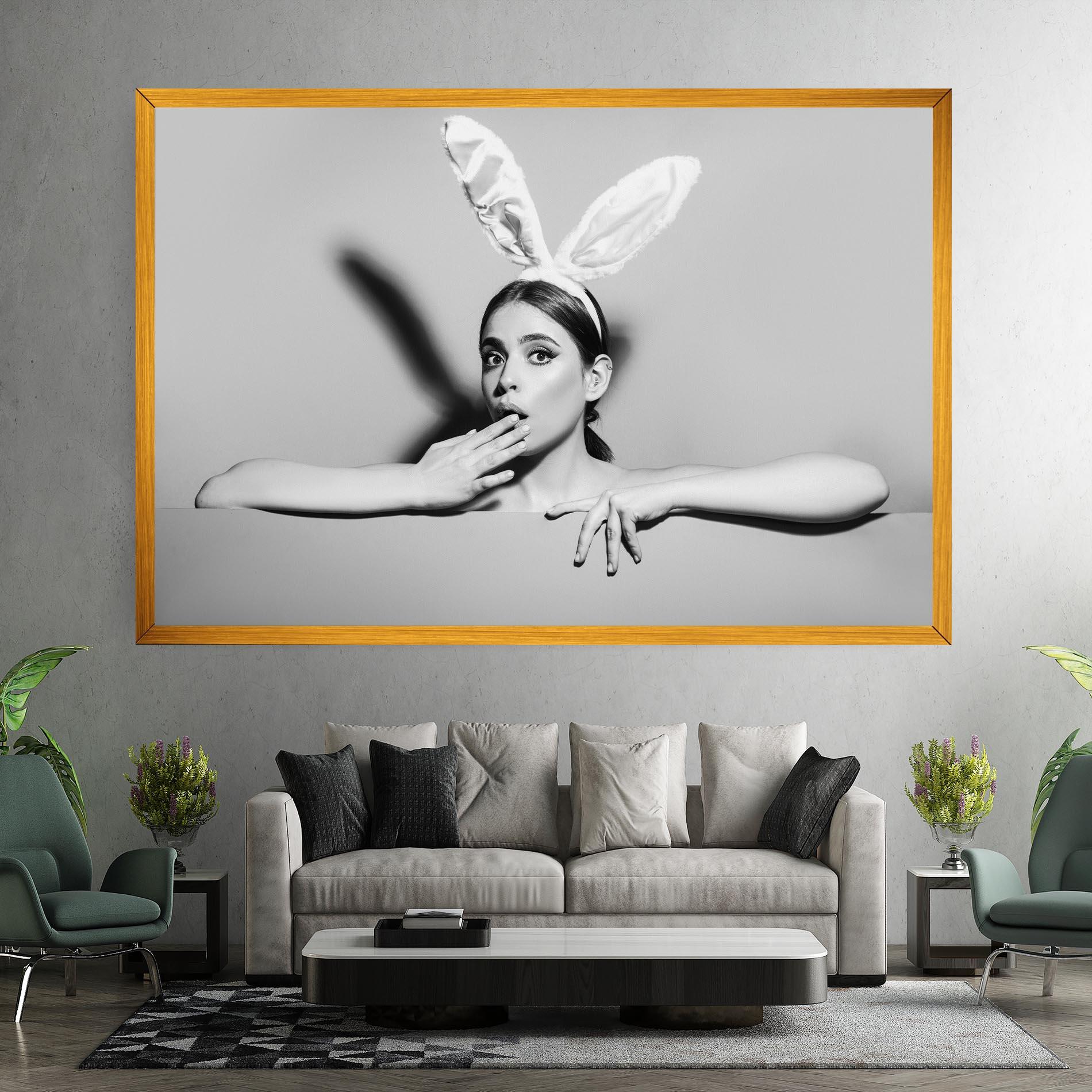 Tablou Canvas Bunny Ears Peeking mockup 7
