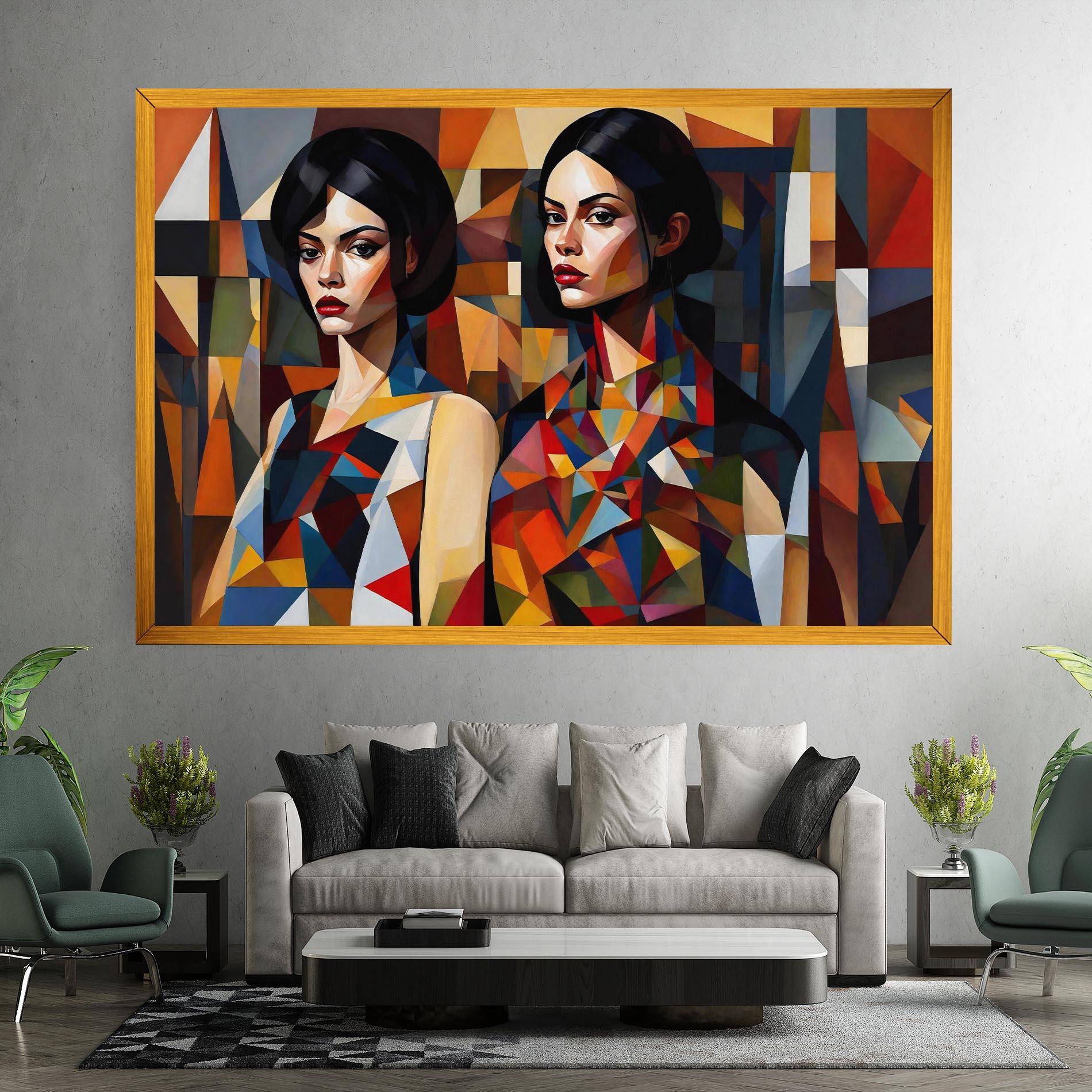 Tablou Canvas Young Abstract Women mockup 7