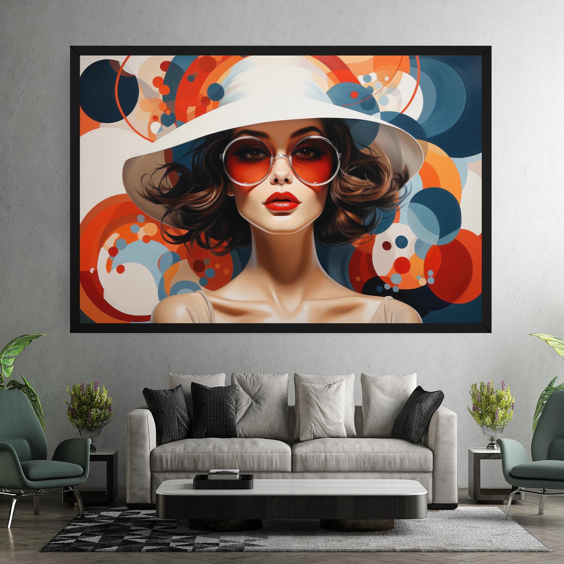 Big Glasses Woman mockup 7