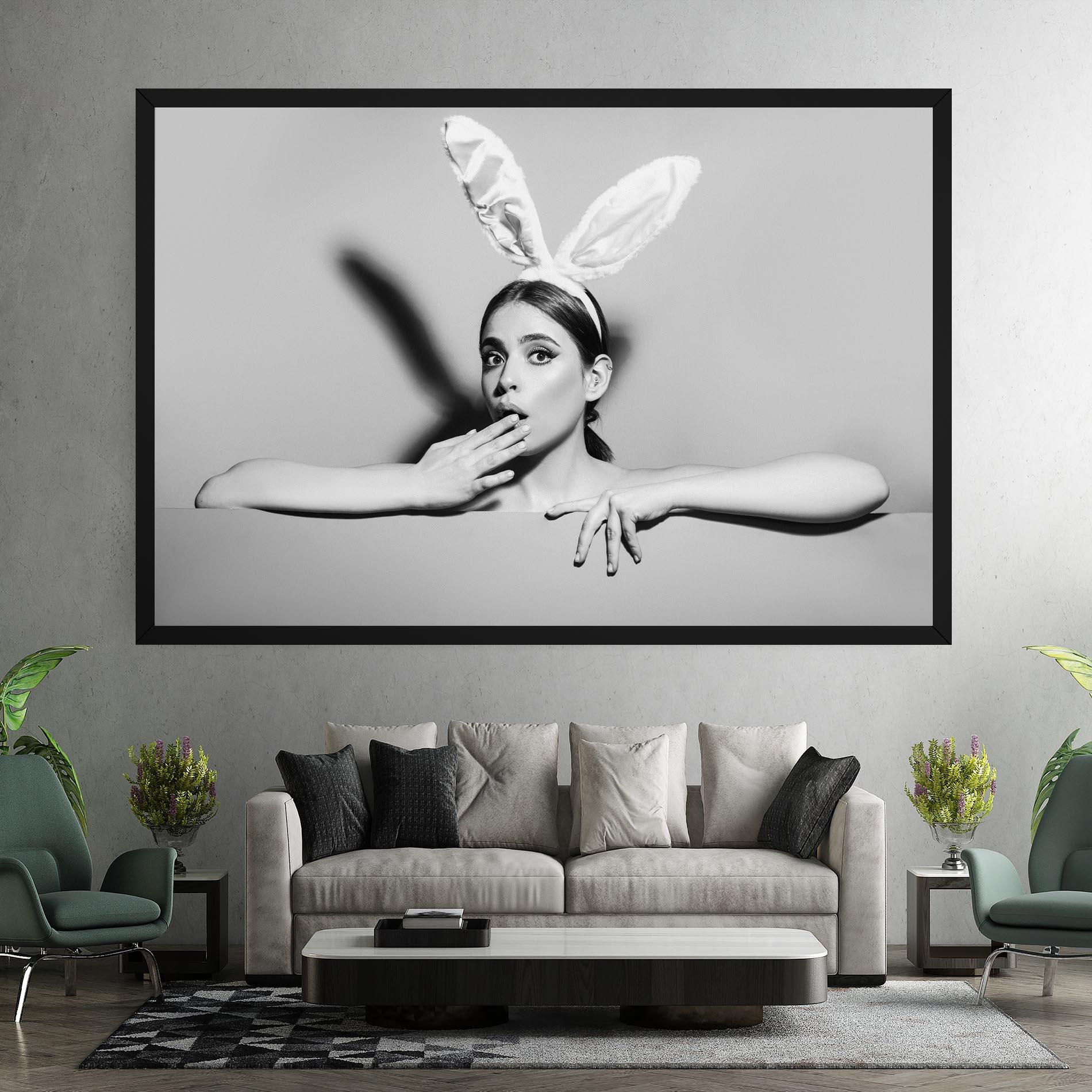 Tablou Canvas Bunny Ears Peeking mockup 7