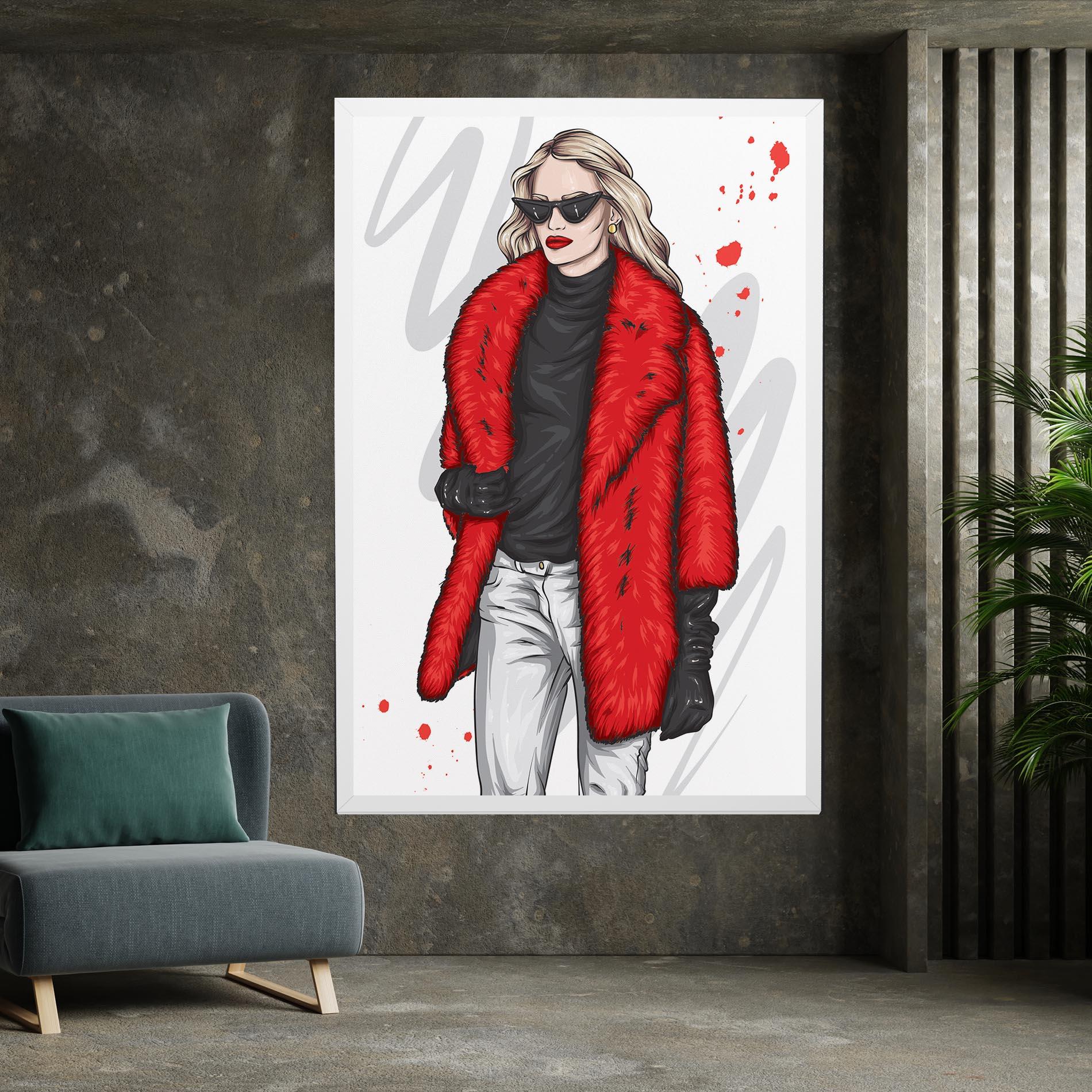 Tablou Canvas Black Blouse Woman mockup 7