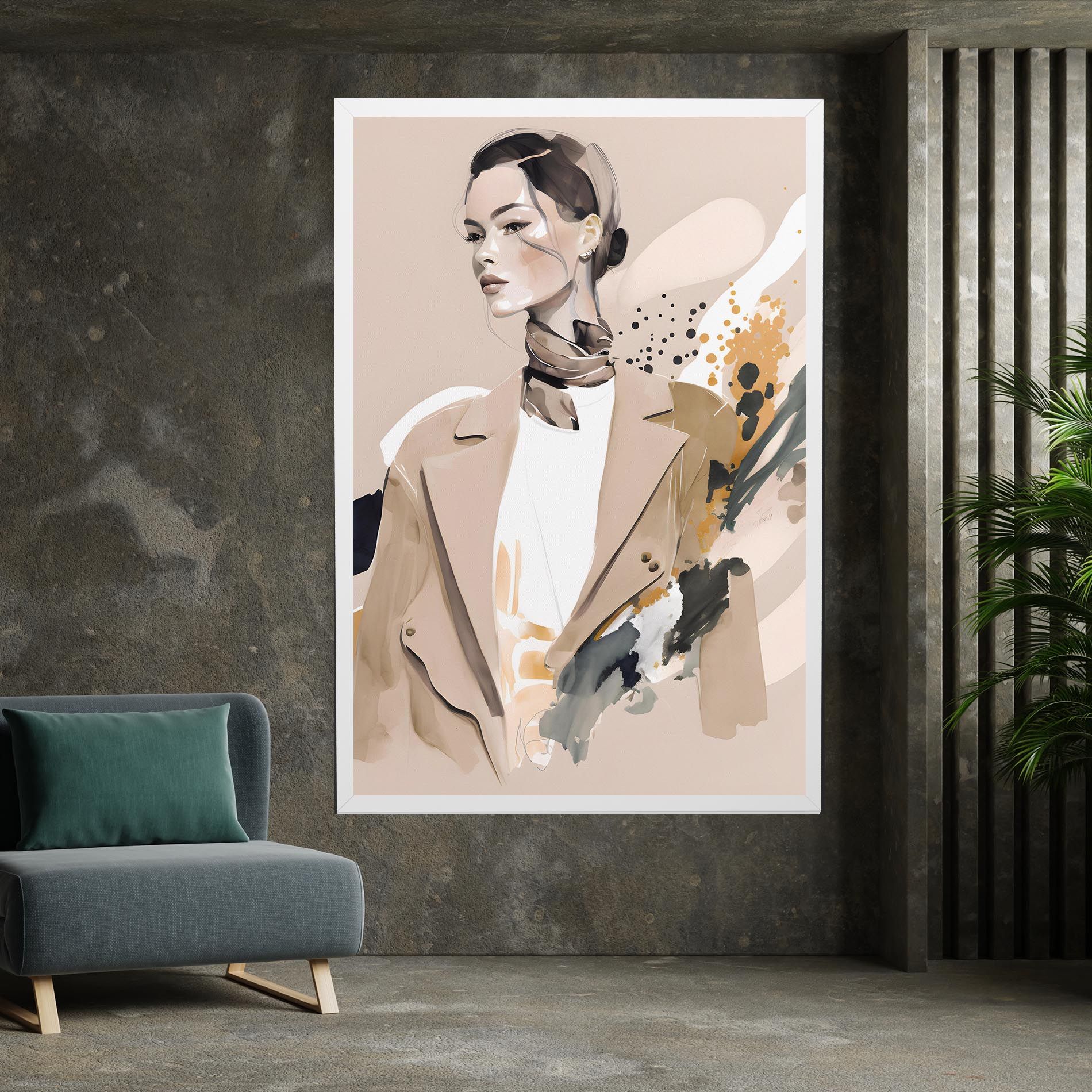 Watercolor Stylish Model mockup 7