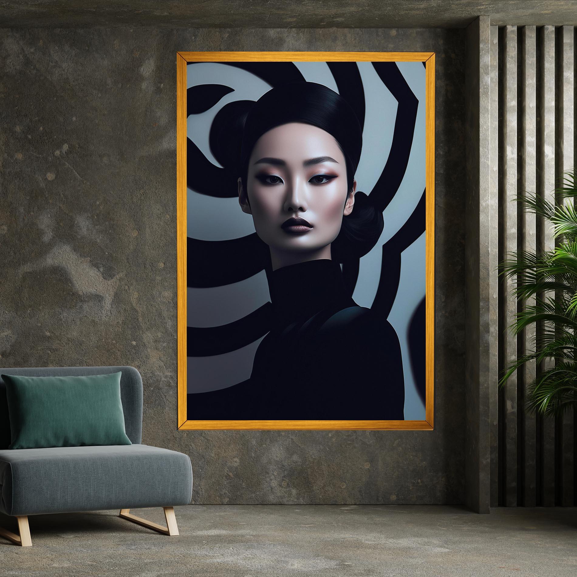 Tablou Canvas Asiatic Black Outfit mockup 7