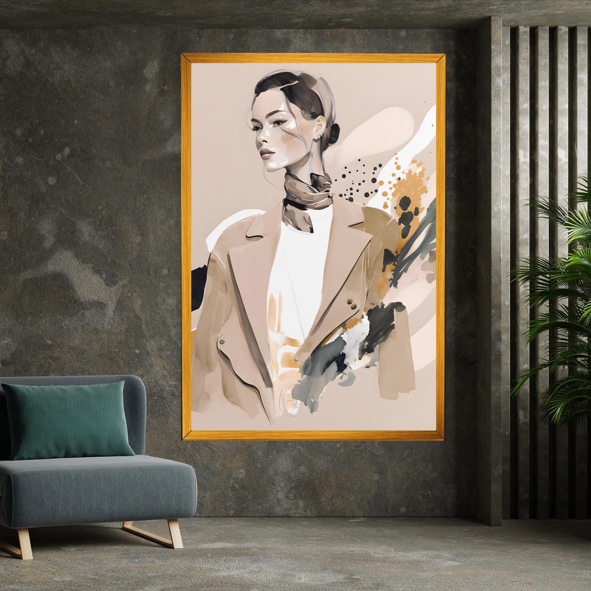 Tablou Canvas Watercolor Stylish Model mockup 7
