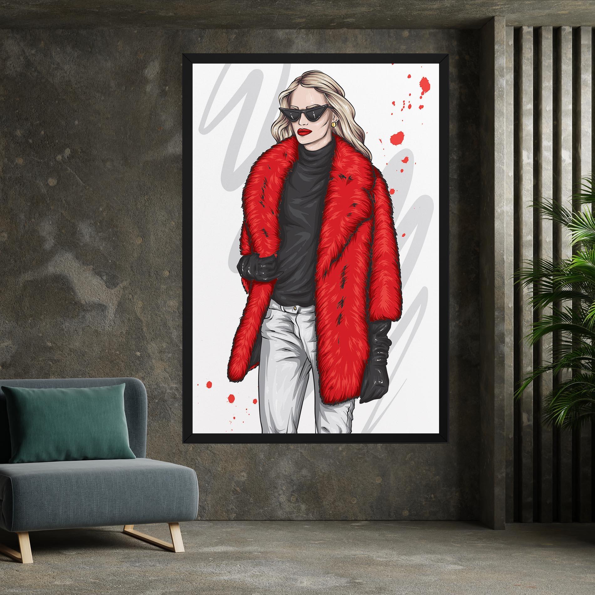 Tablou Canvas Black Blouse Woman mockup 7