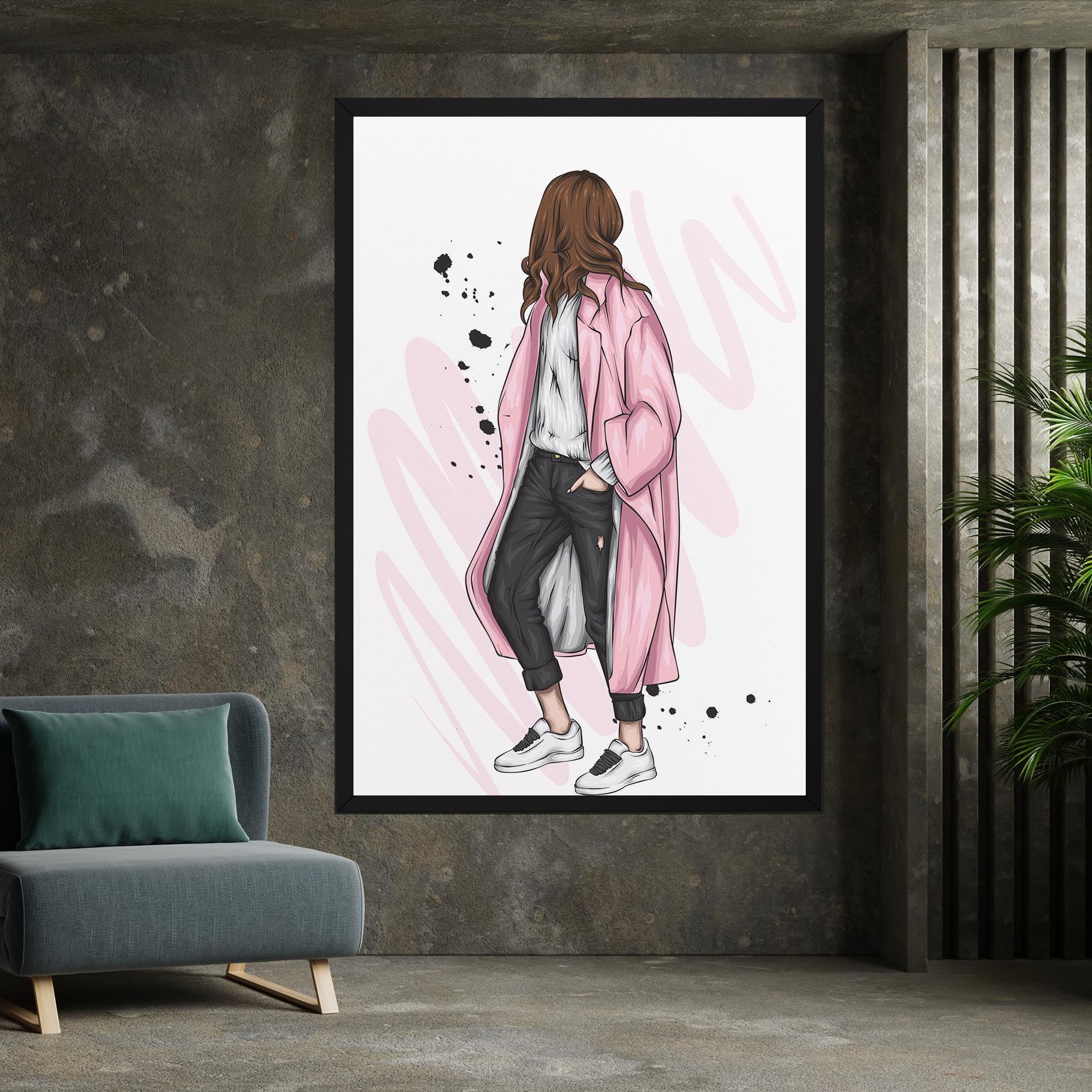 Pink Coat Woman mockup 7