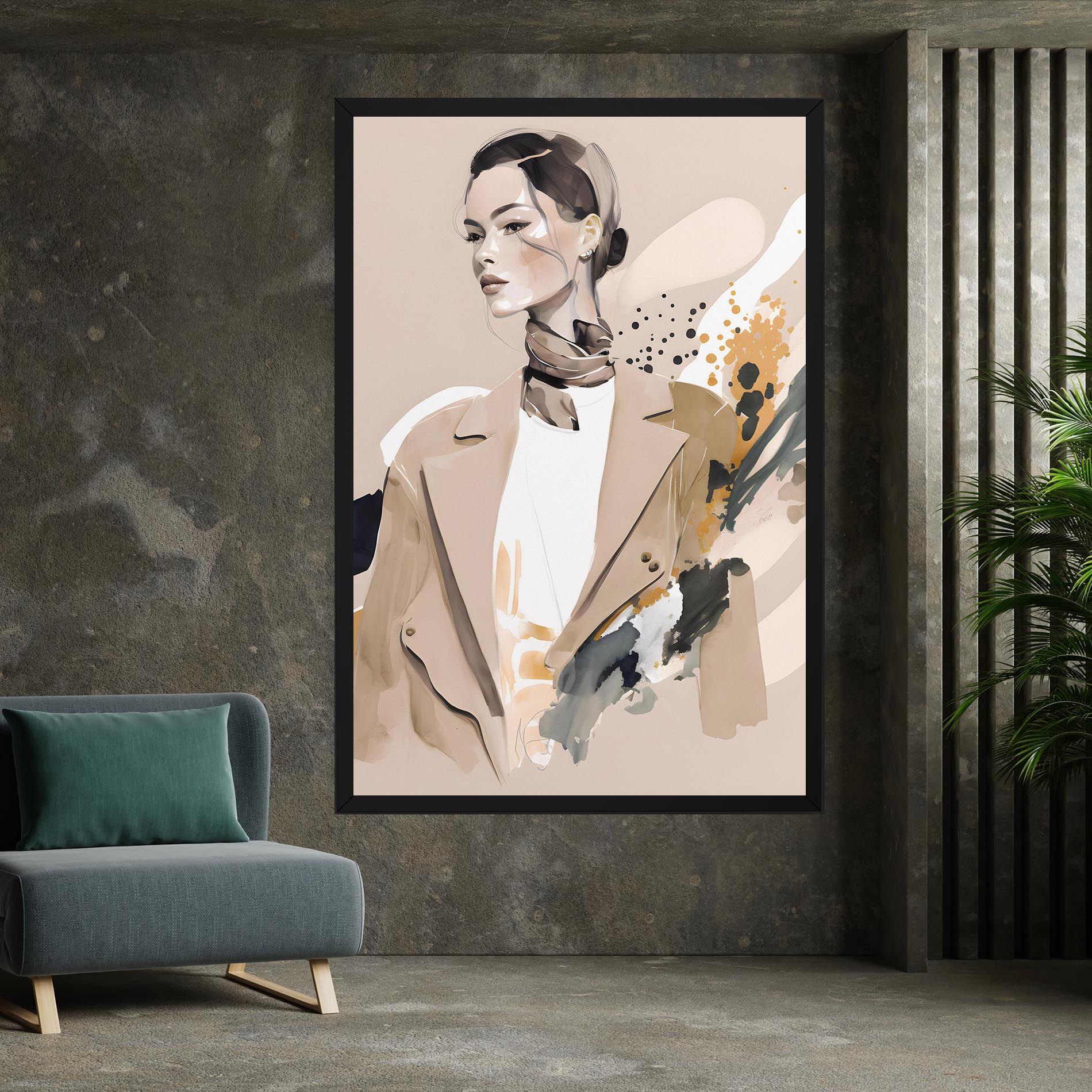 Watercolor Stylish Model mockup 7