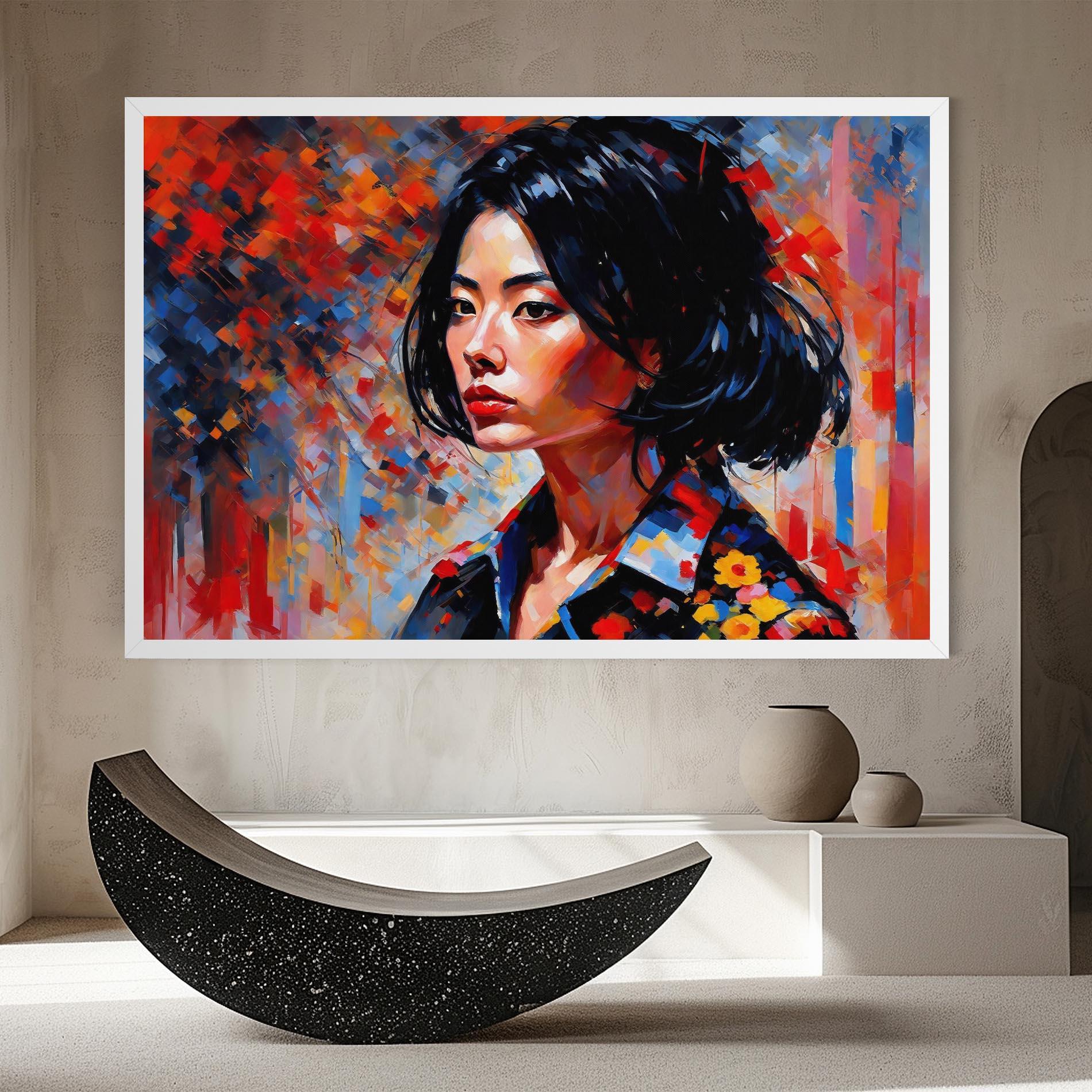 Tablou Canvas Beautiful Asian Woman mockup 8