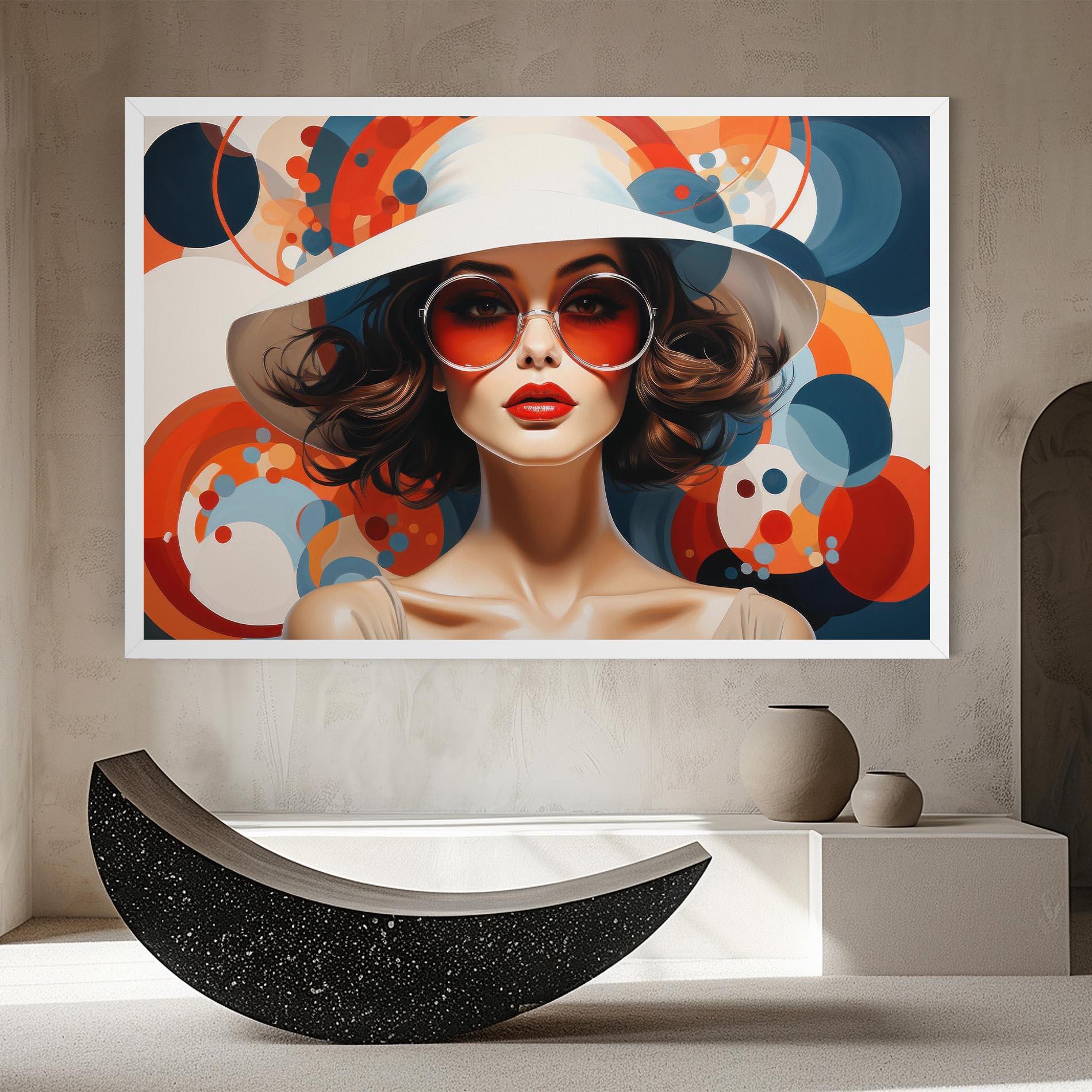 Tablou Canvas Big Glasses Woman mockup 8