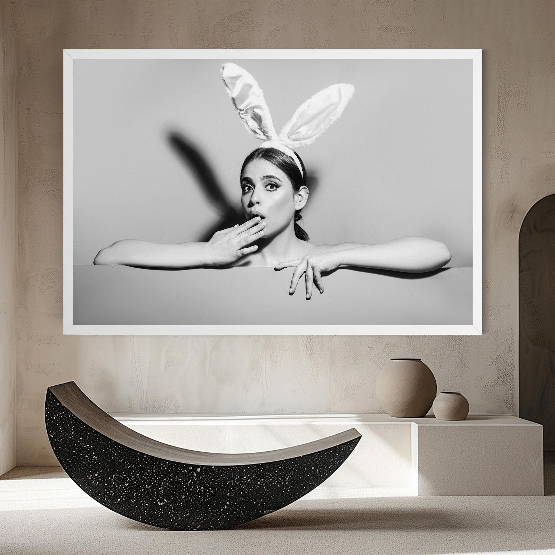 Tablou Canvas Bunny Ears Peeking mockup 8