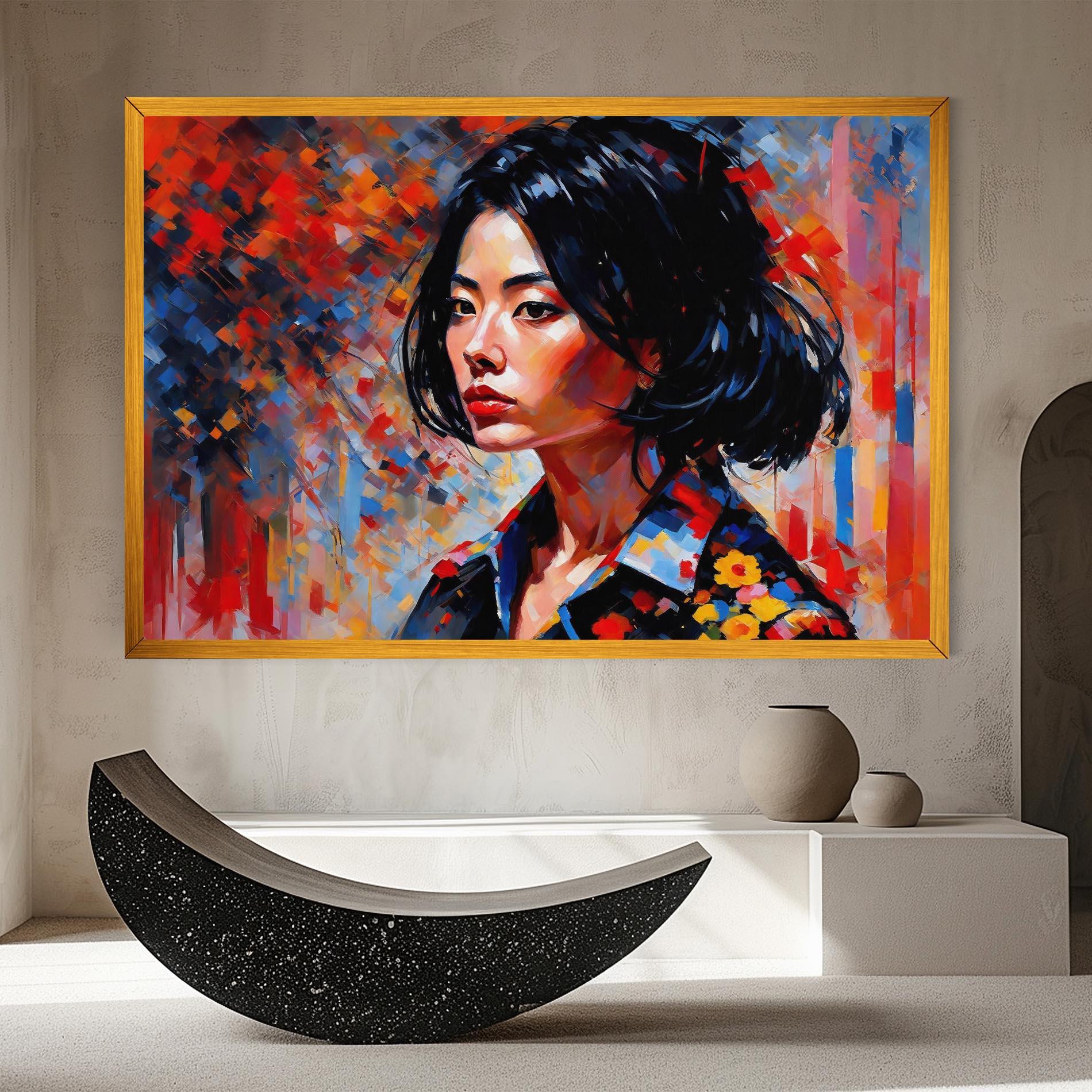 Tablou Canvas Beautiful Asian Woman mockup 8