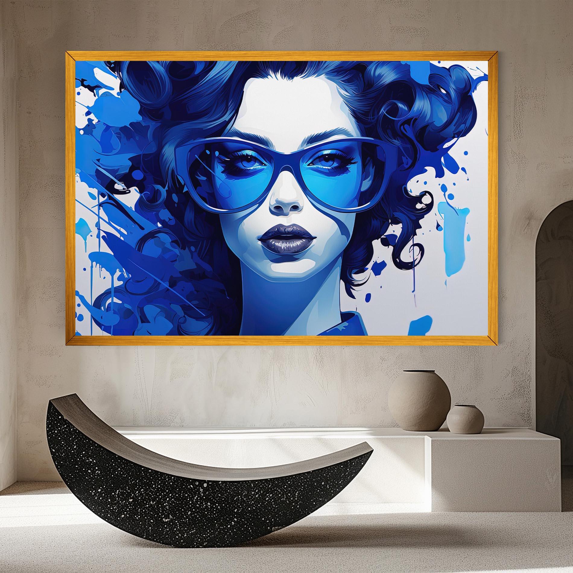 Tablou Canvas Big Blue Glasses mockup 8
