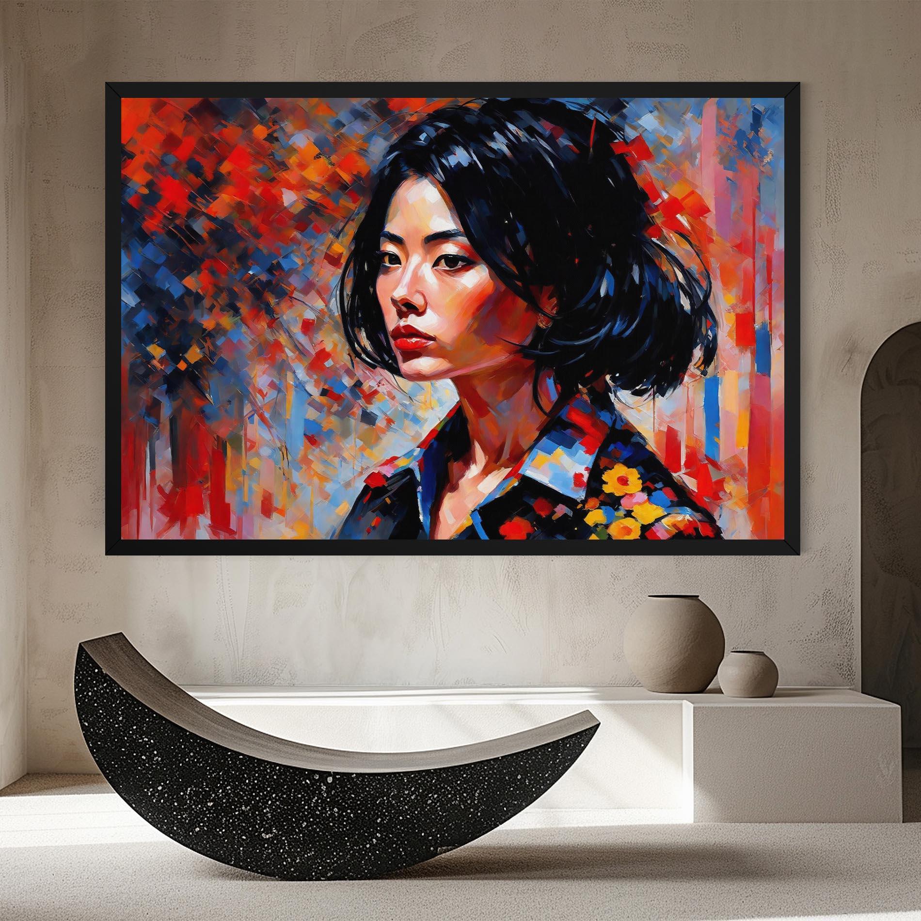 Tablou Canvas Beautiful Asian Woman mockup 8