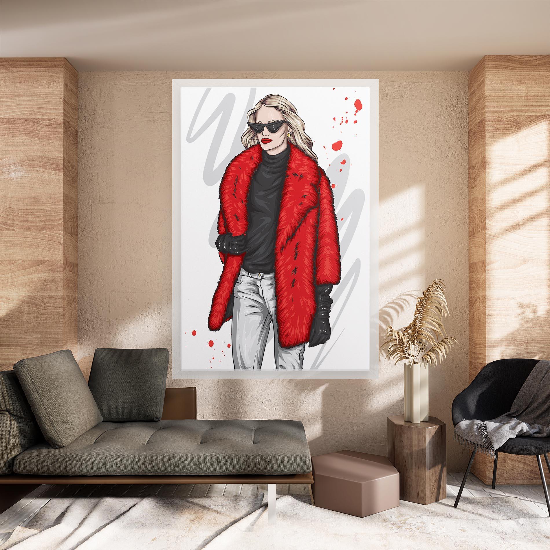 Tablou Canvas Black Blouse Woman mockup 8