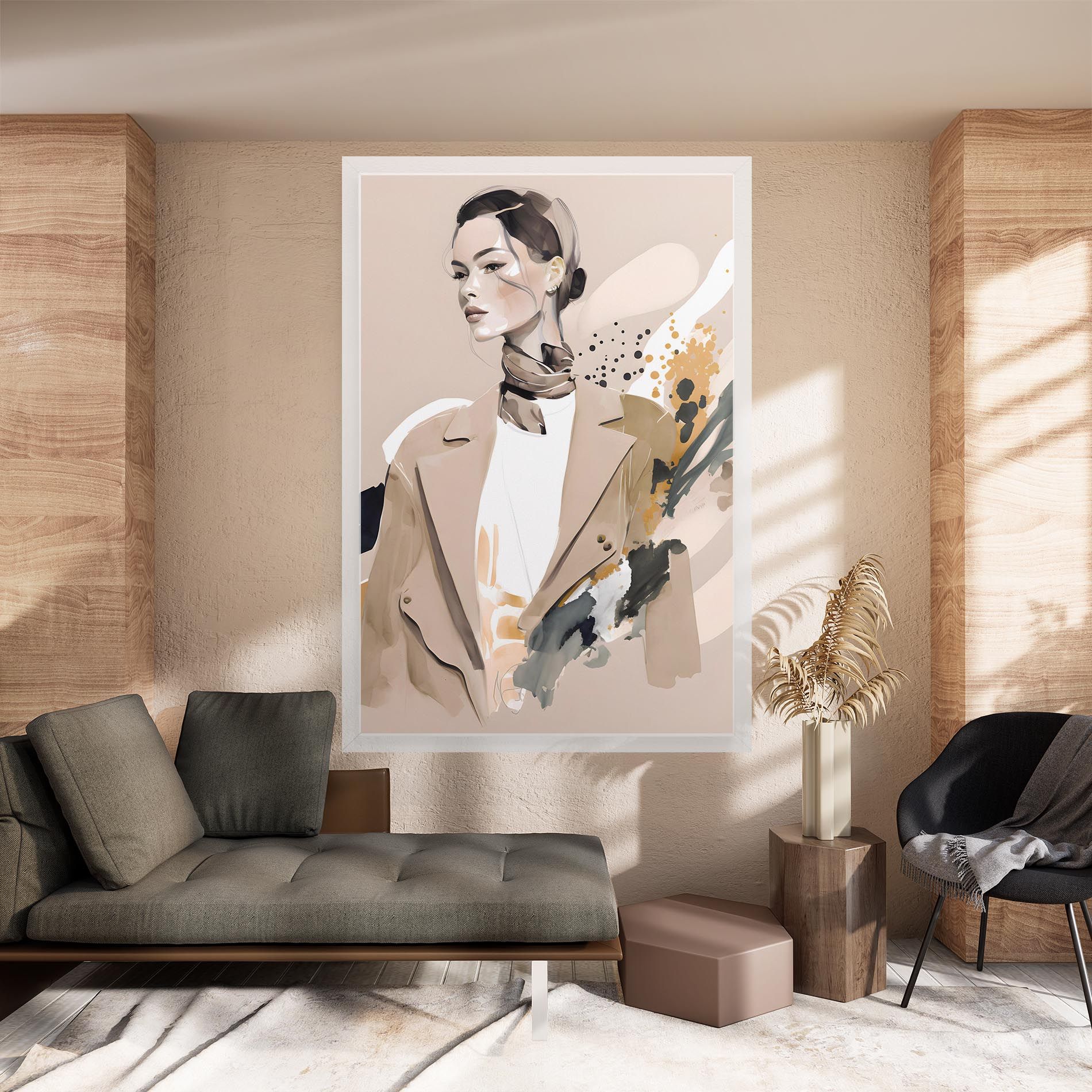 Watercolor Stylish Model mockup 8