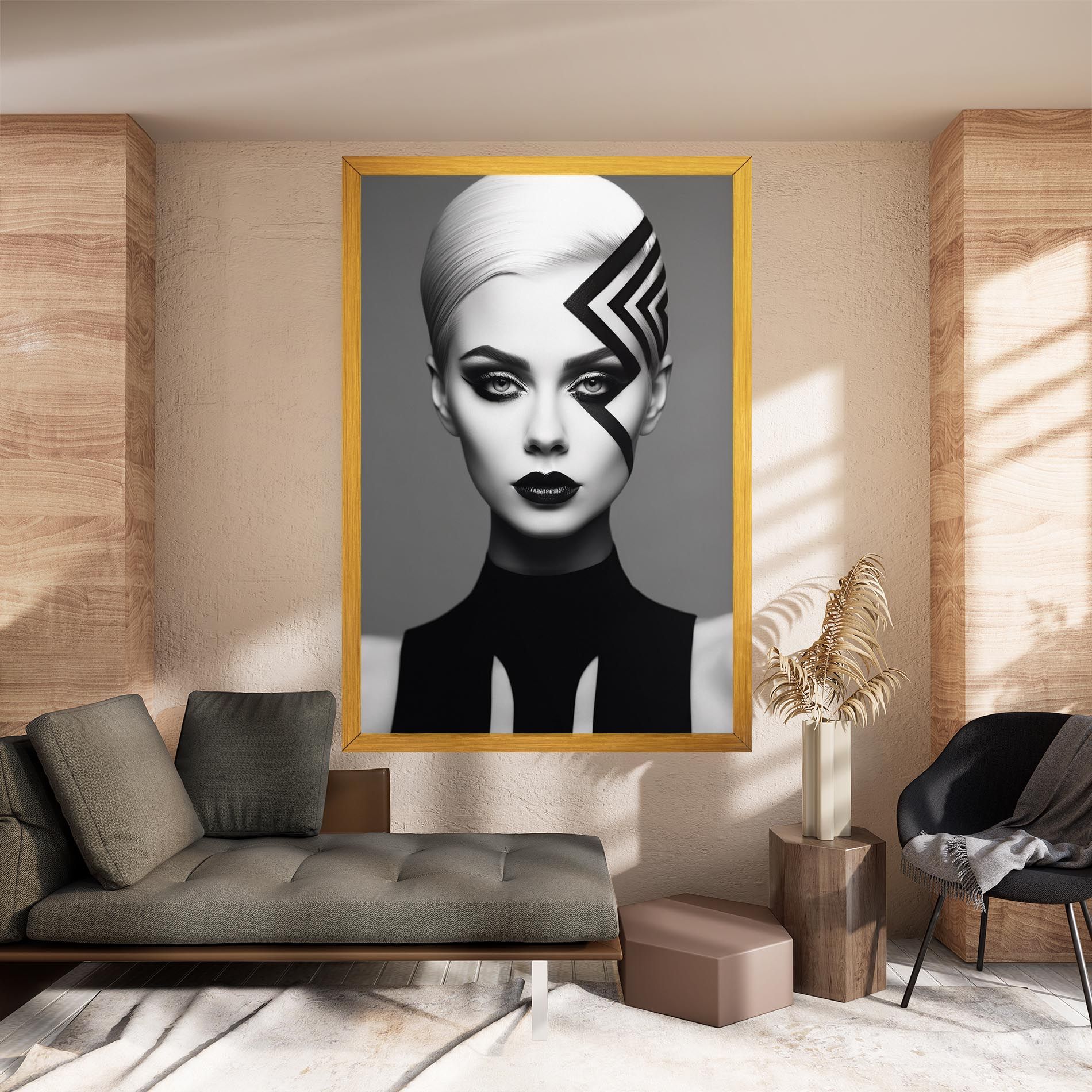 Black Lines On Face mockup 8