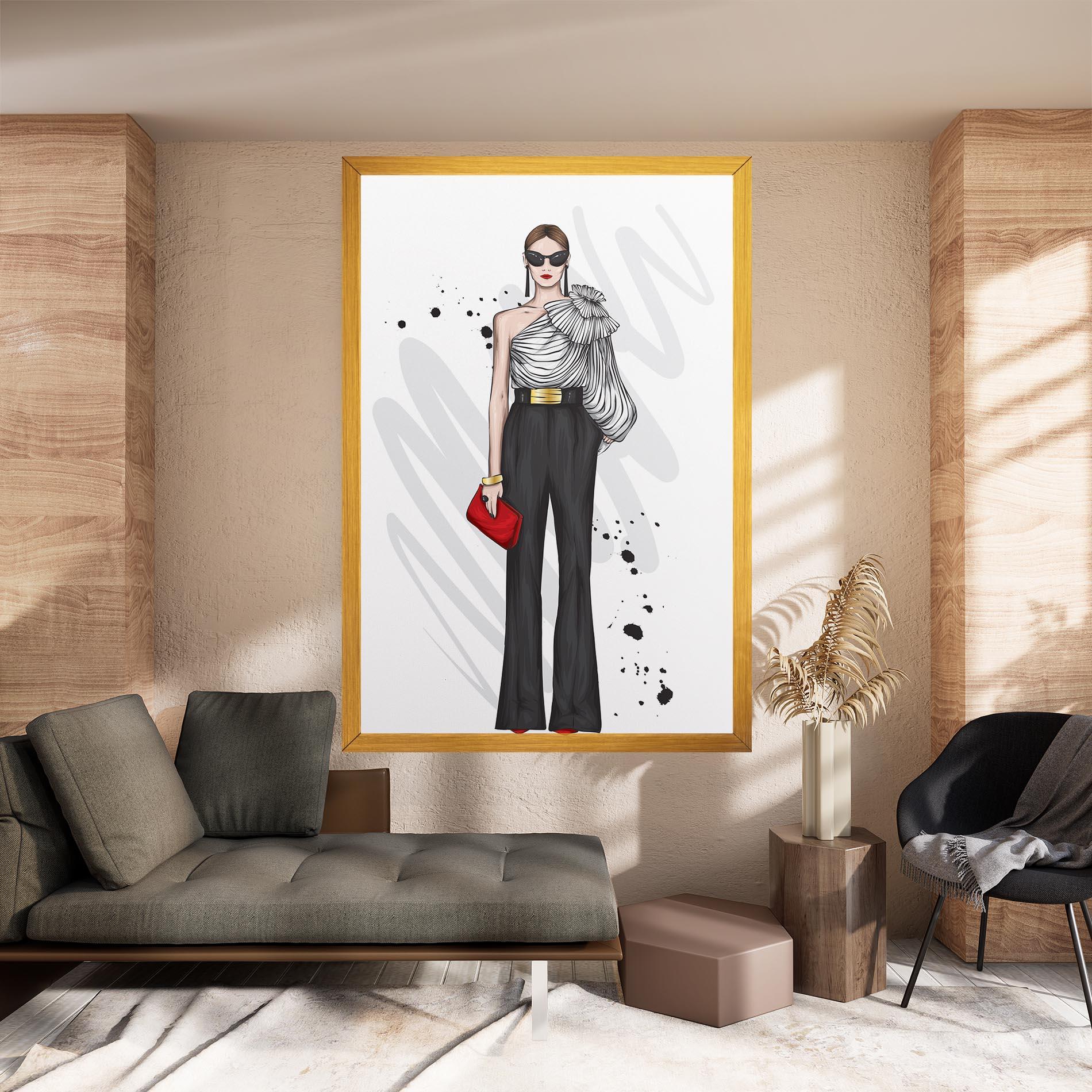 Tablou Canvas Tall Black Pants mockup 8