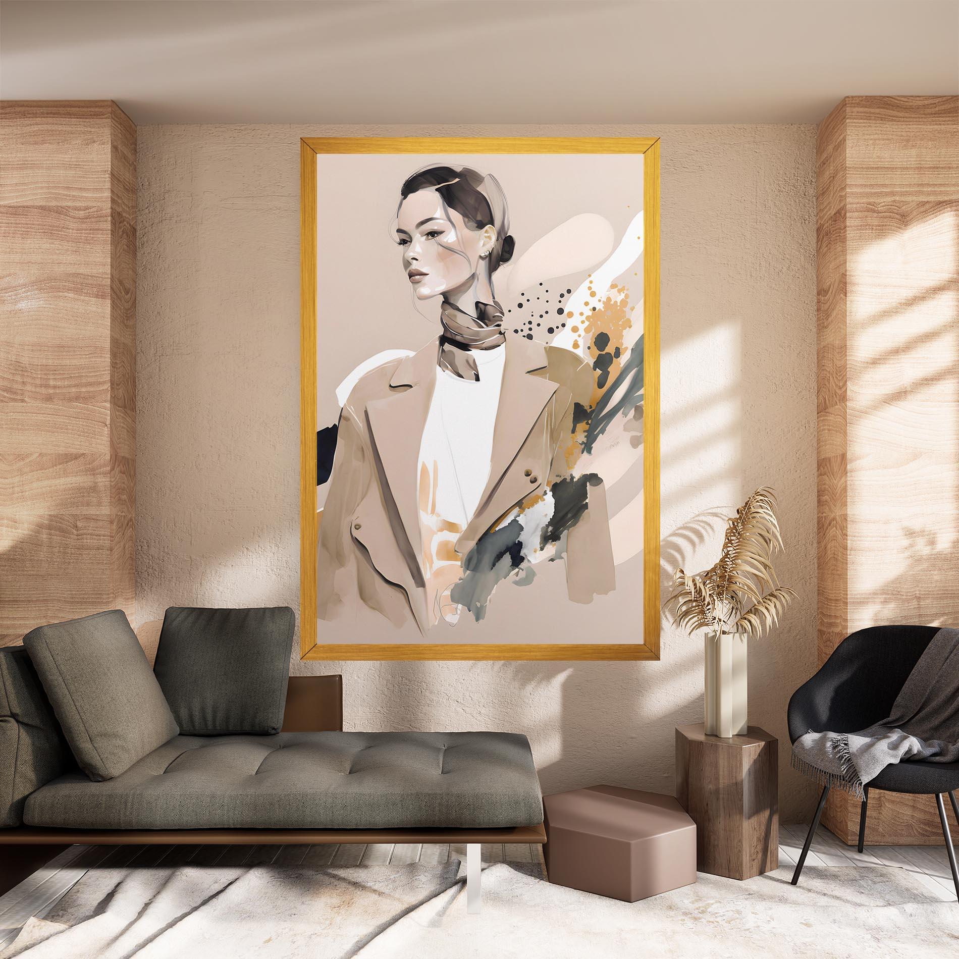 Tablou Canvas Watercolor Stylish Model mockup 8