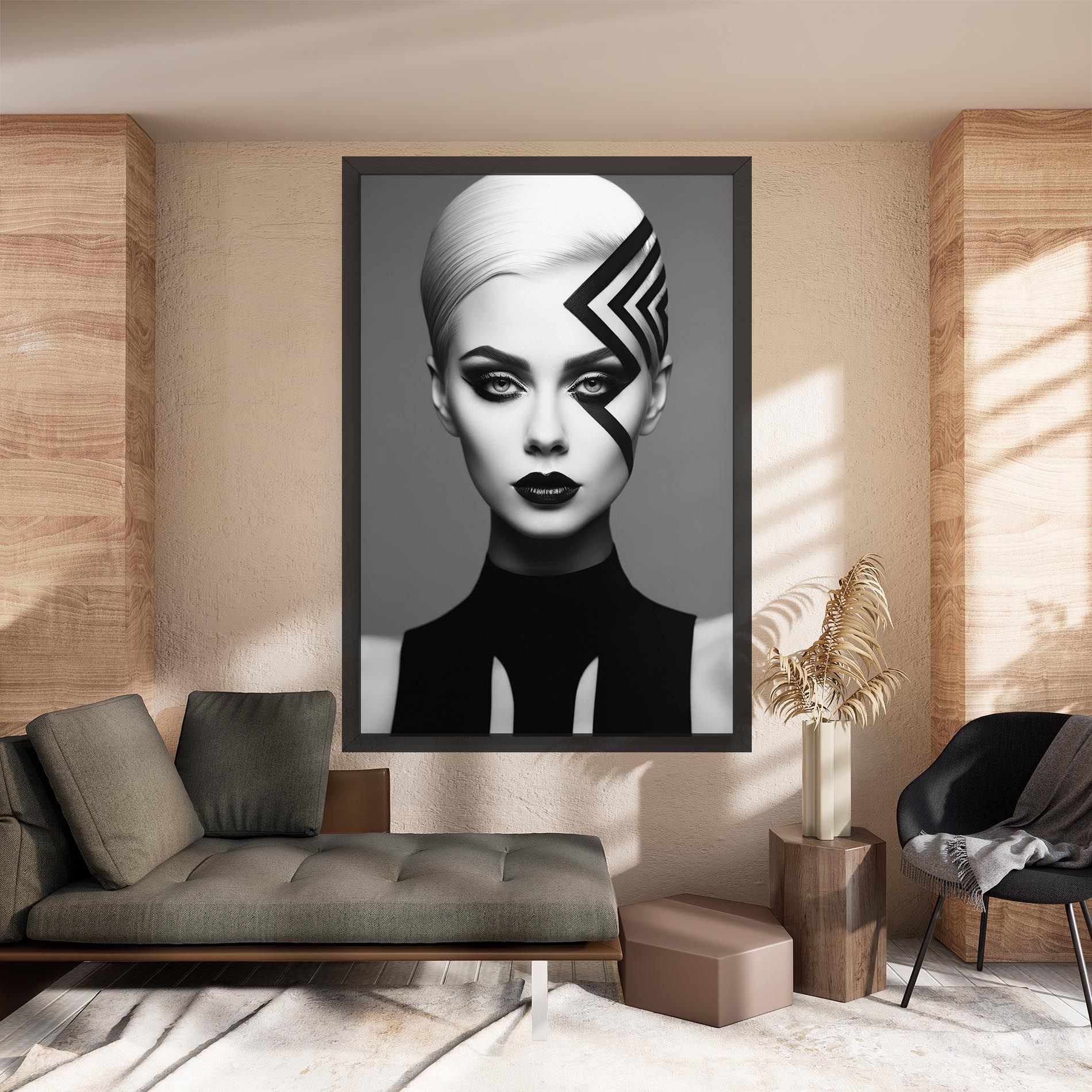 Black Lines On Face mockup 8