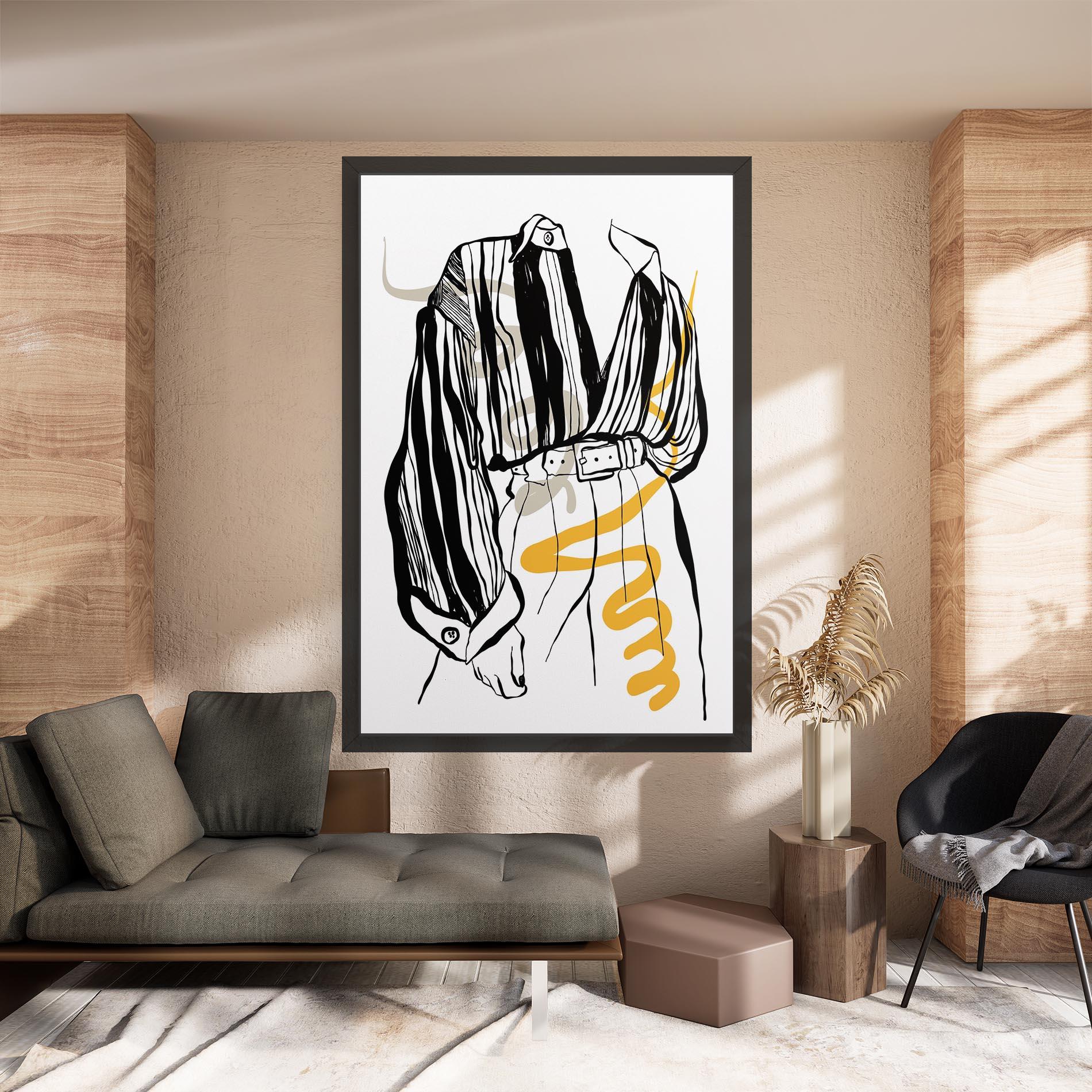 Tablou Canvas Modern Outfit Line mockup 8