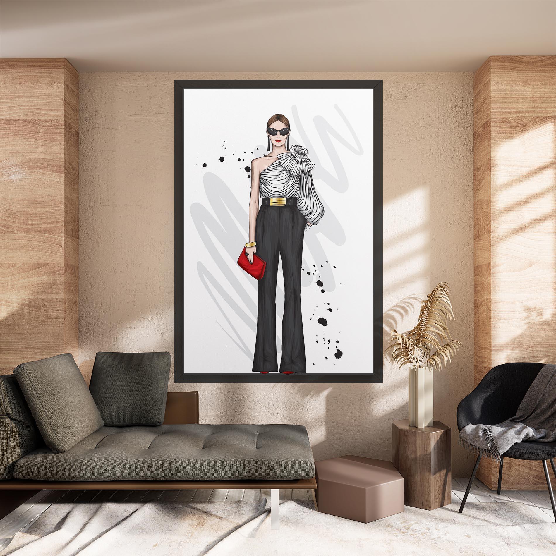 Tablou Canvas Tall Black Pants mockup 8