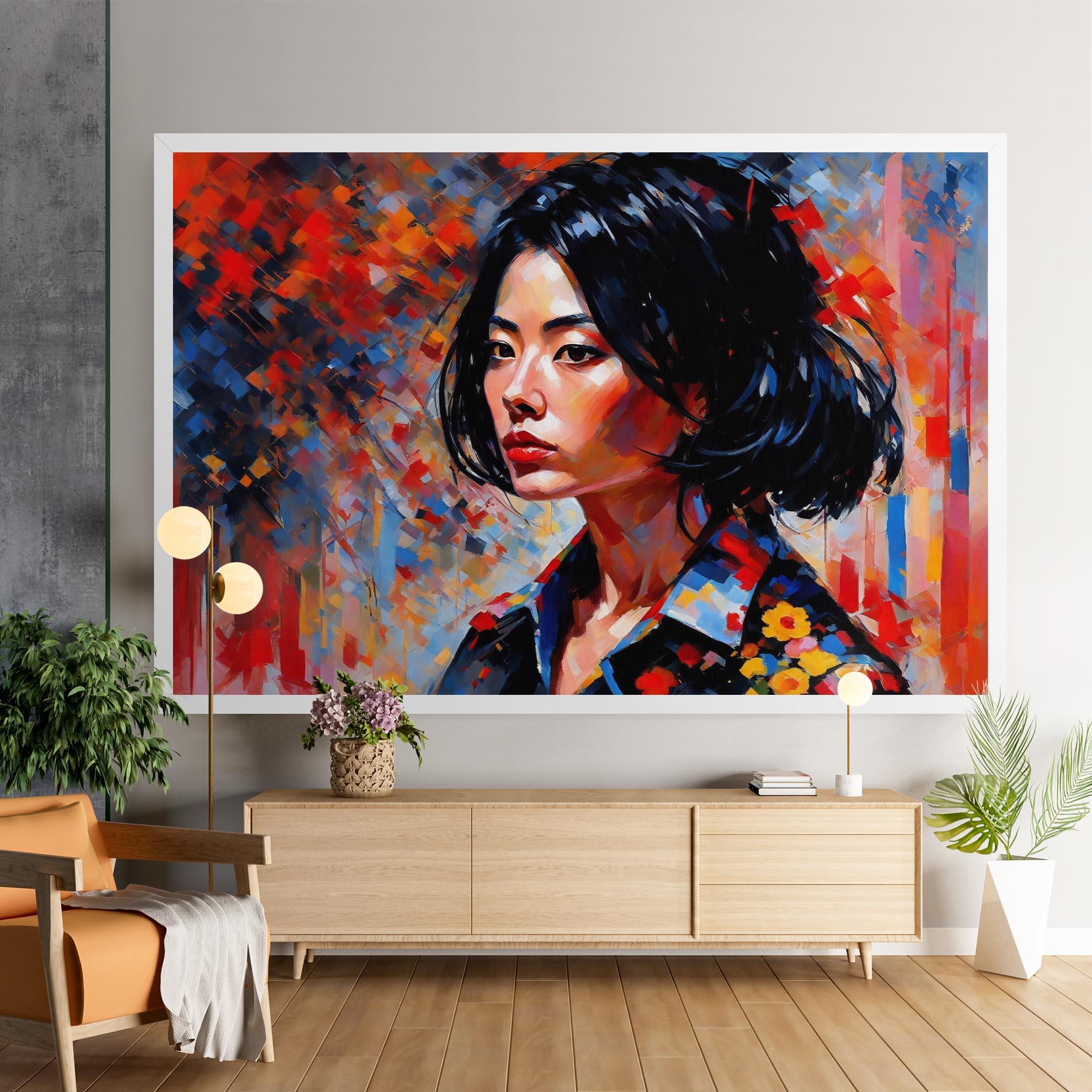 Tablou Canvas Beautiful Asian Woman mockup 9