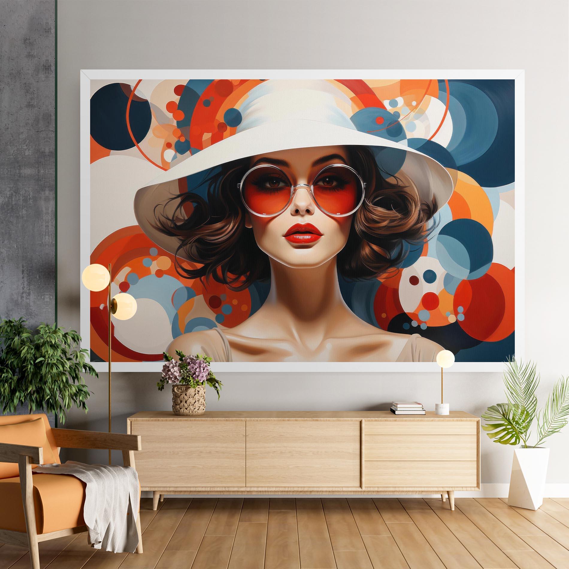 Tablou Canvas Big Glasses Woman mockup 9