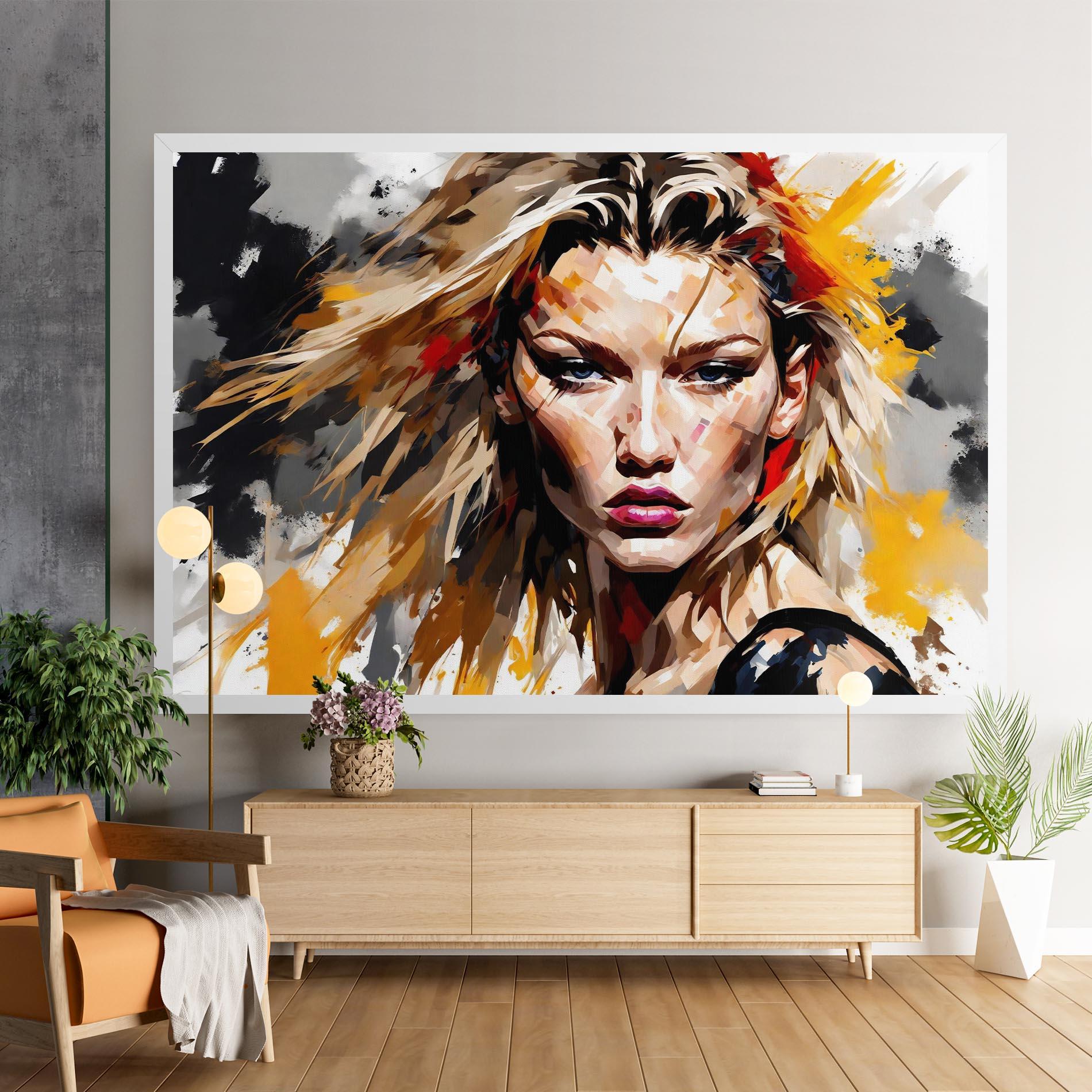 Tablou Canvas Blond Hair Splash mockup 9
