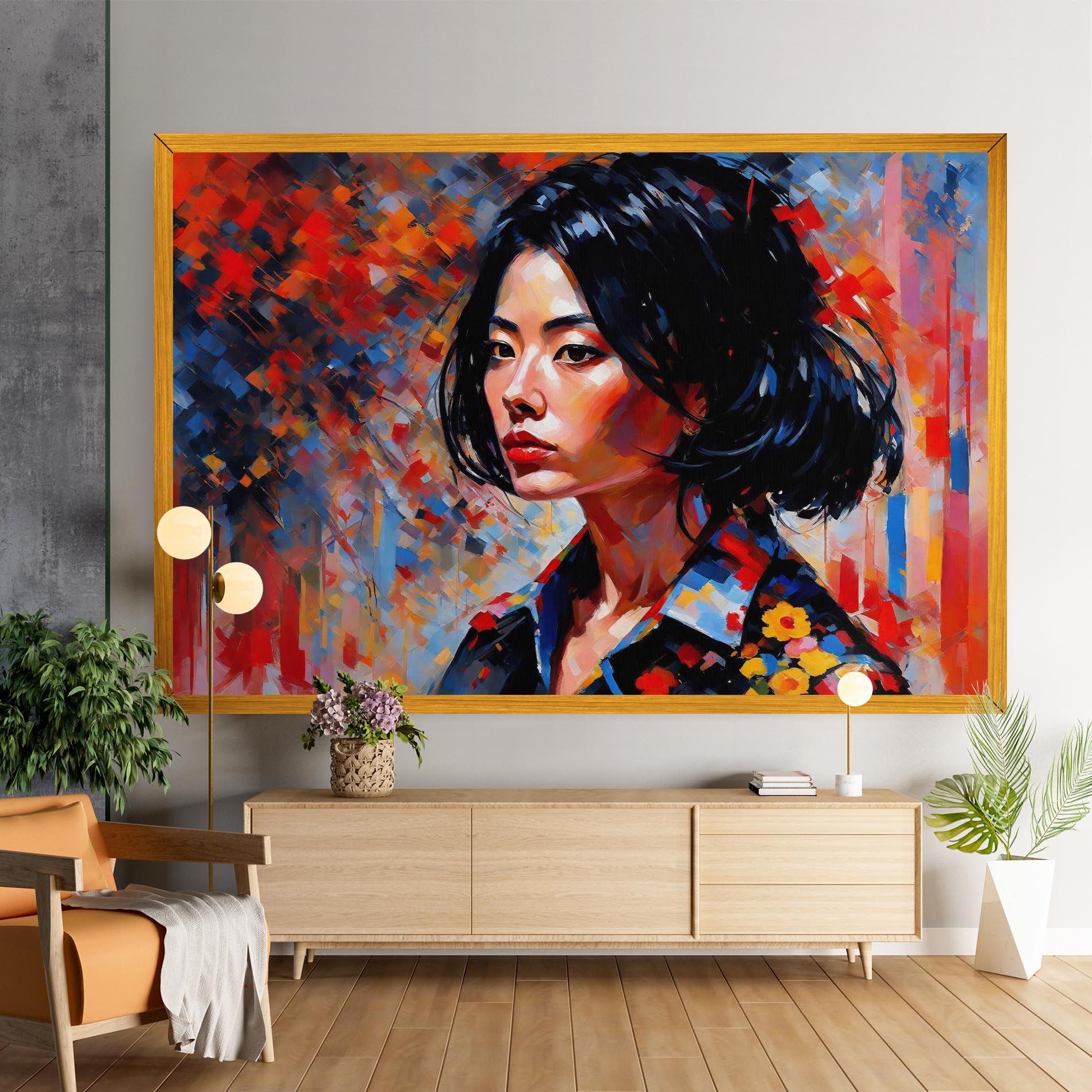 Beautiful Asian Woman mockup 9