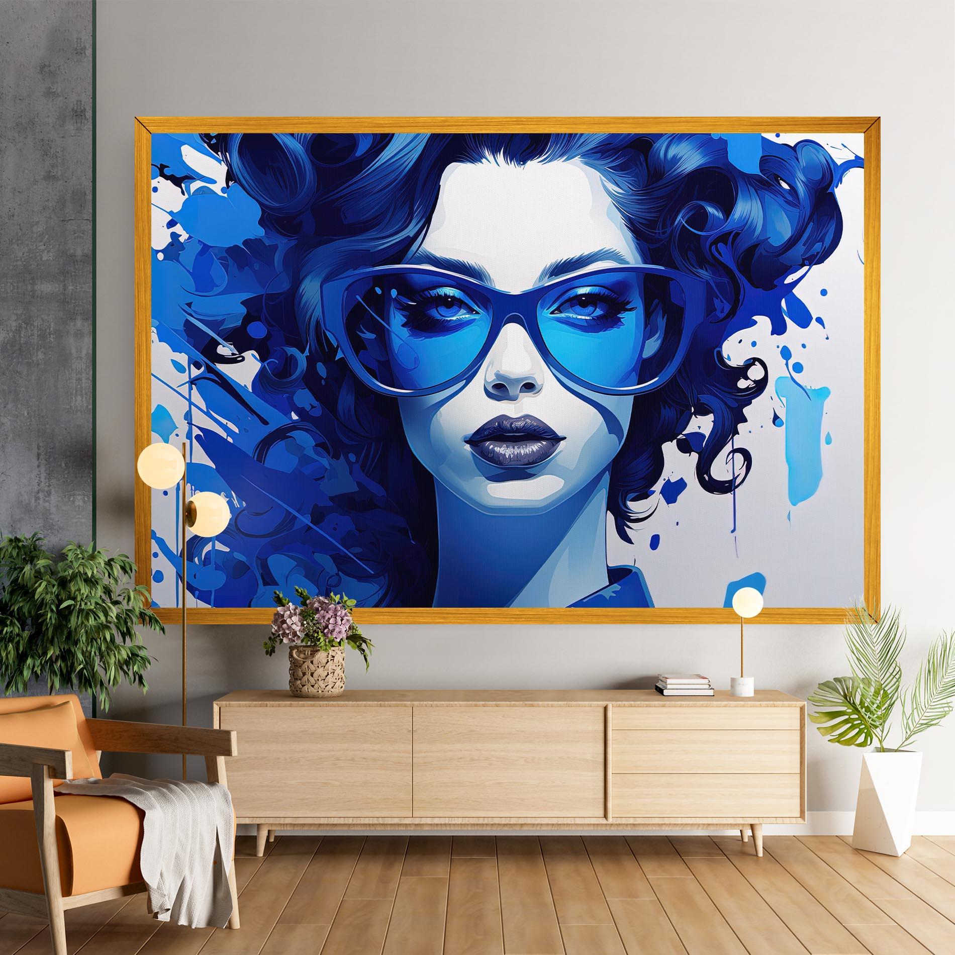 Tablou Canvas Big Blue Glasses mockup 9