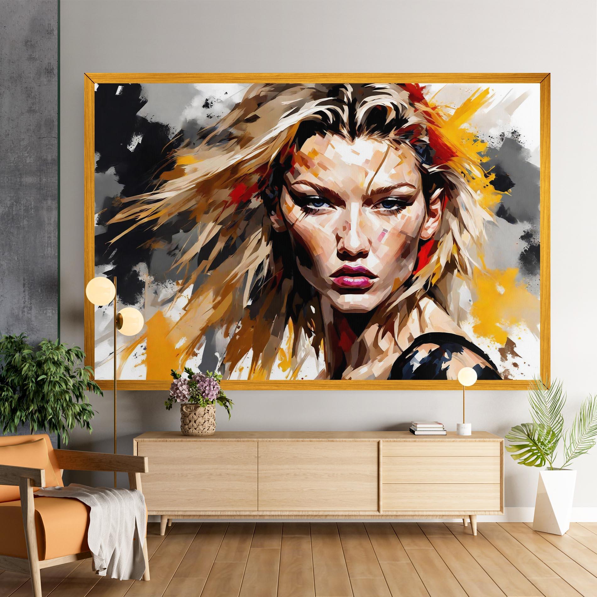 Tablou Canvas Blond Hair Splash mockup 9