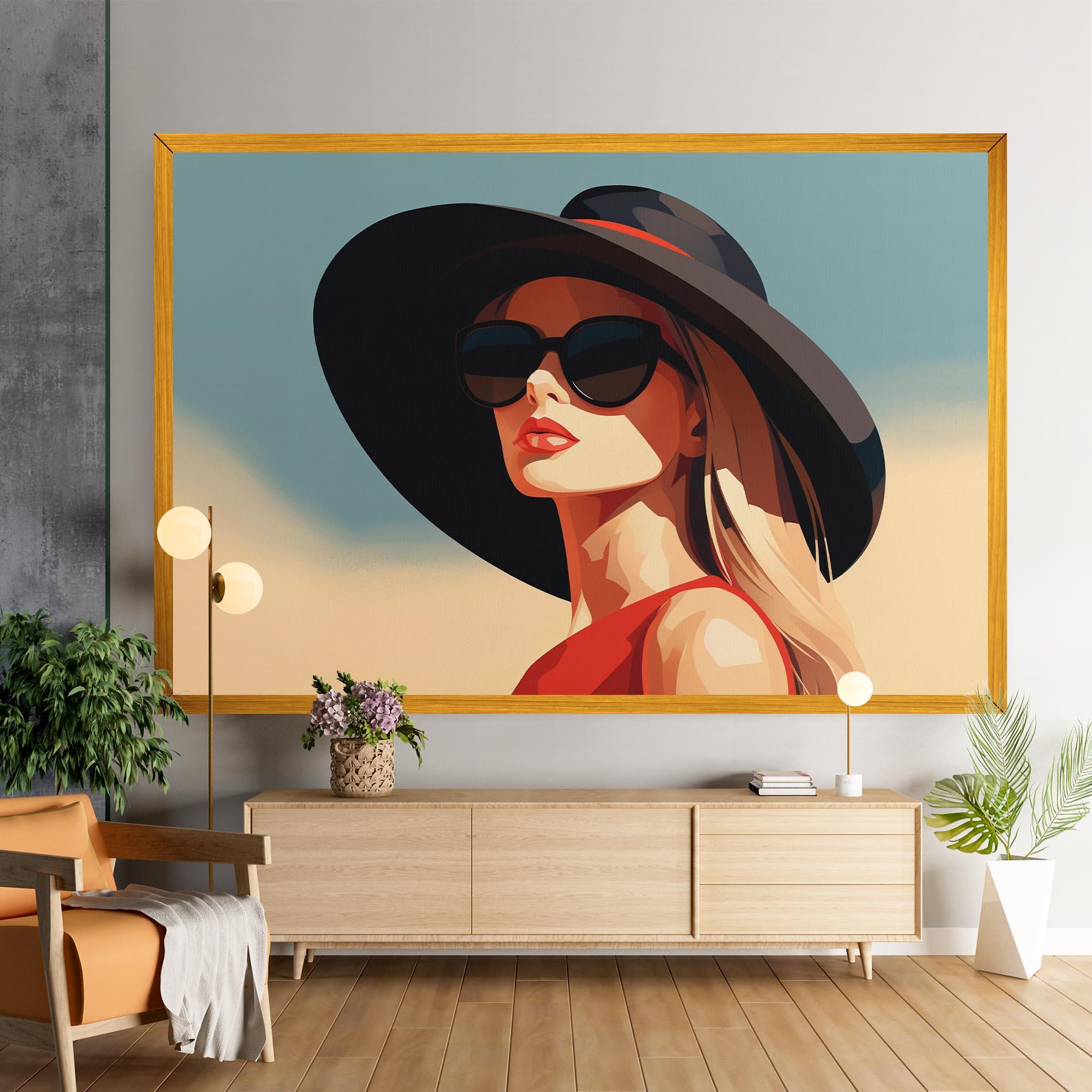 Tablou Canvas Caucasian Glamor Model mockup 9