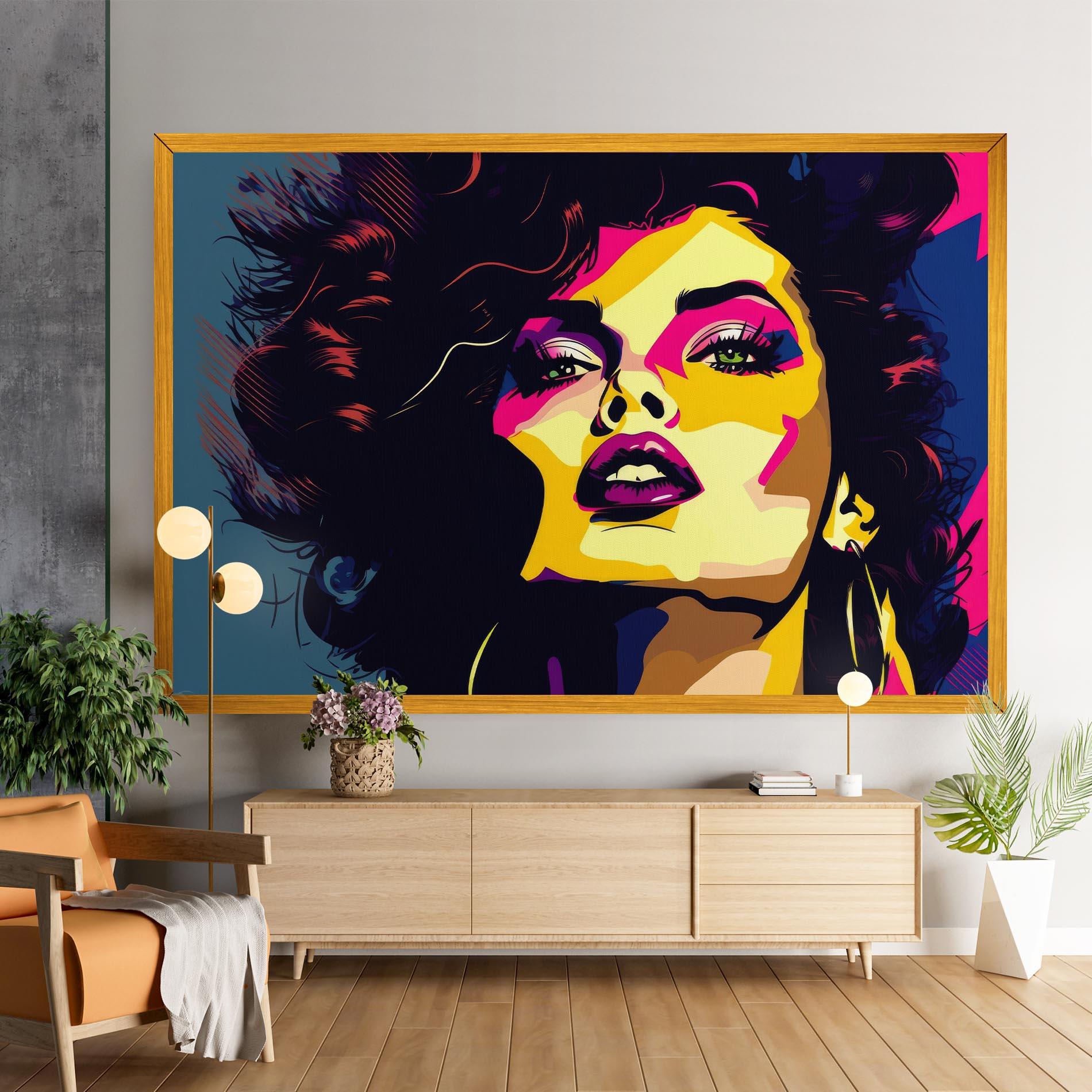 Tablou Canvas Pop Art Portrait Woman mockup 9