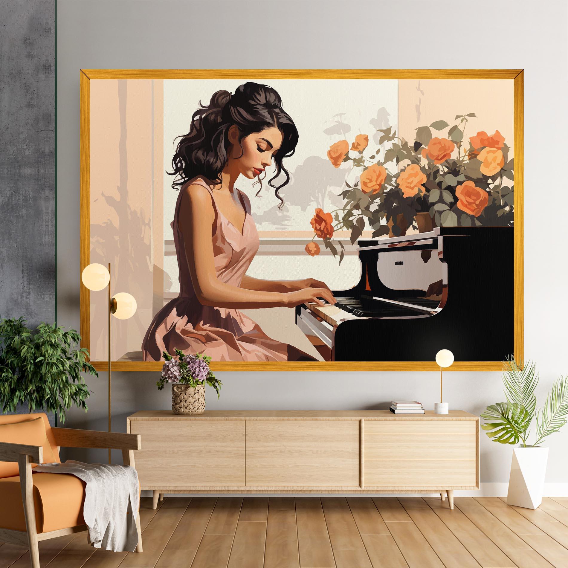 Tablou Canvas Singer Painting mockup 9